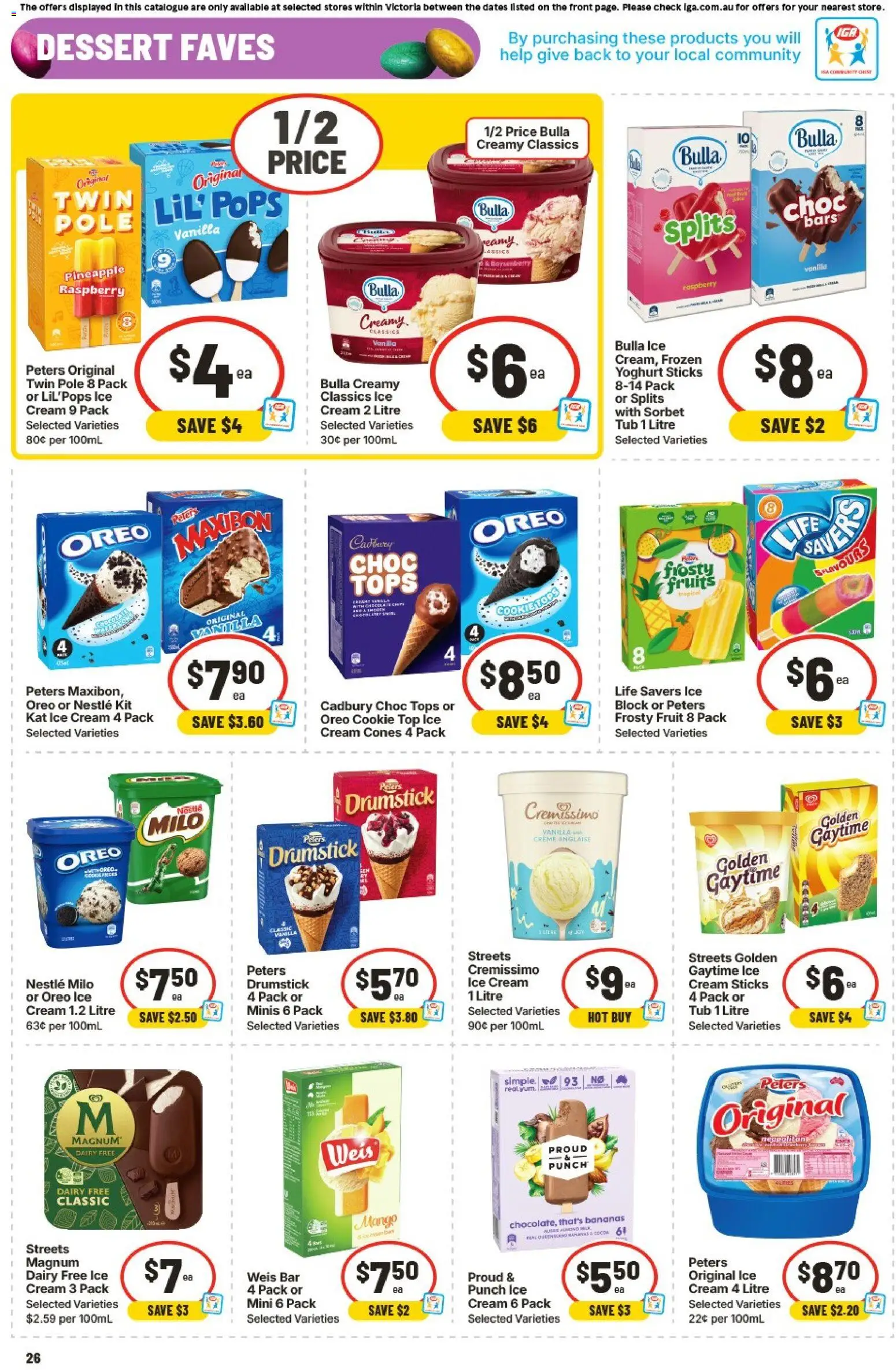IGA catalogue - valid from 18.03.2026 | Page: 25 | Products: Yoghurt, Pineapple, Ice cream, Mango