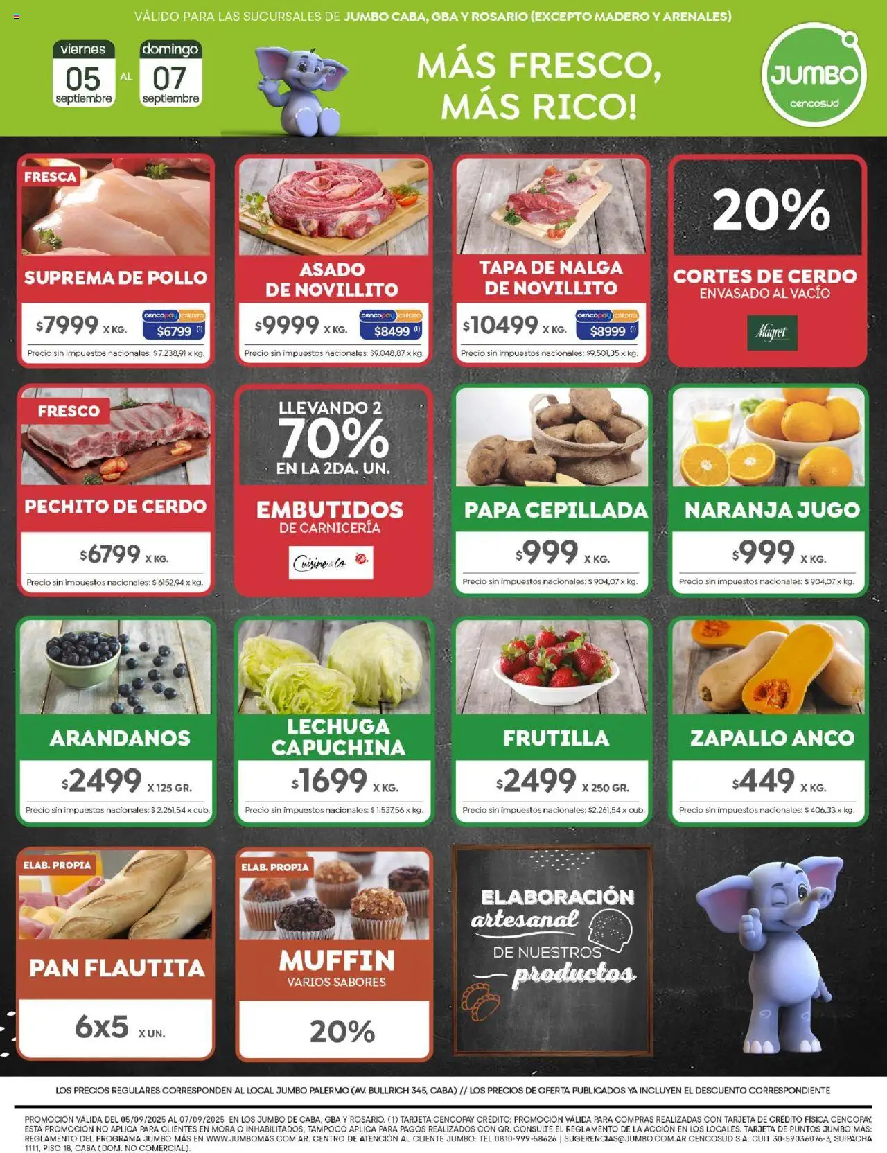 Jumbo ofertas │ válido desde el 05.09.2025 | Página: 6 | Productos: Frutilla, Papa, Arándanos, Pan