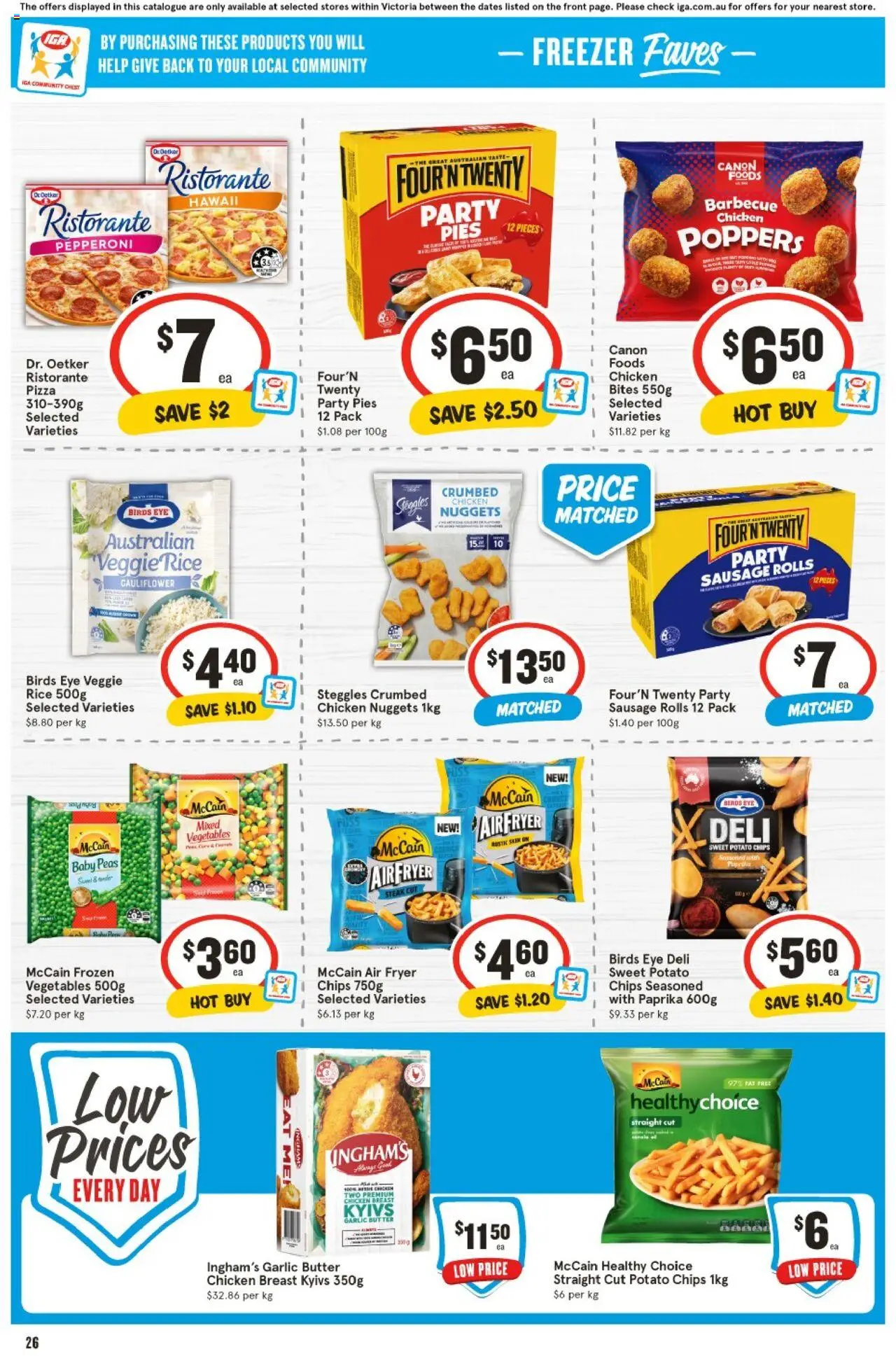 IGA catalogue - valid from 06.08.2025 | Page: 23 | Products: Butter, Pizza, Sausage, Cauliflower