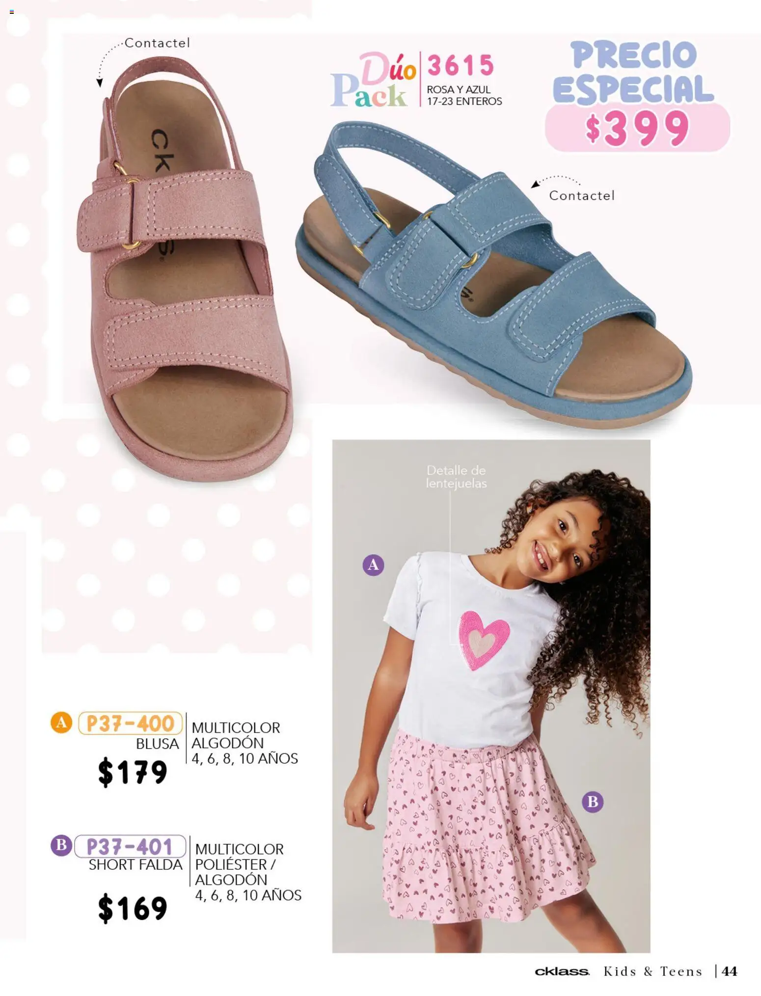 Nuevas ofertas de Cklass válidas en toda la República Mexicana desde el 26.03.2026. ¡Encuentra las mejores ofertas en Cklass catálogo Especial Día del Niño! | Página: 96 | Productos: Blusa, Lentejuelas, Algodón, Short