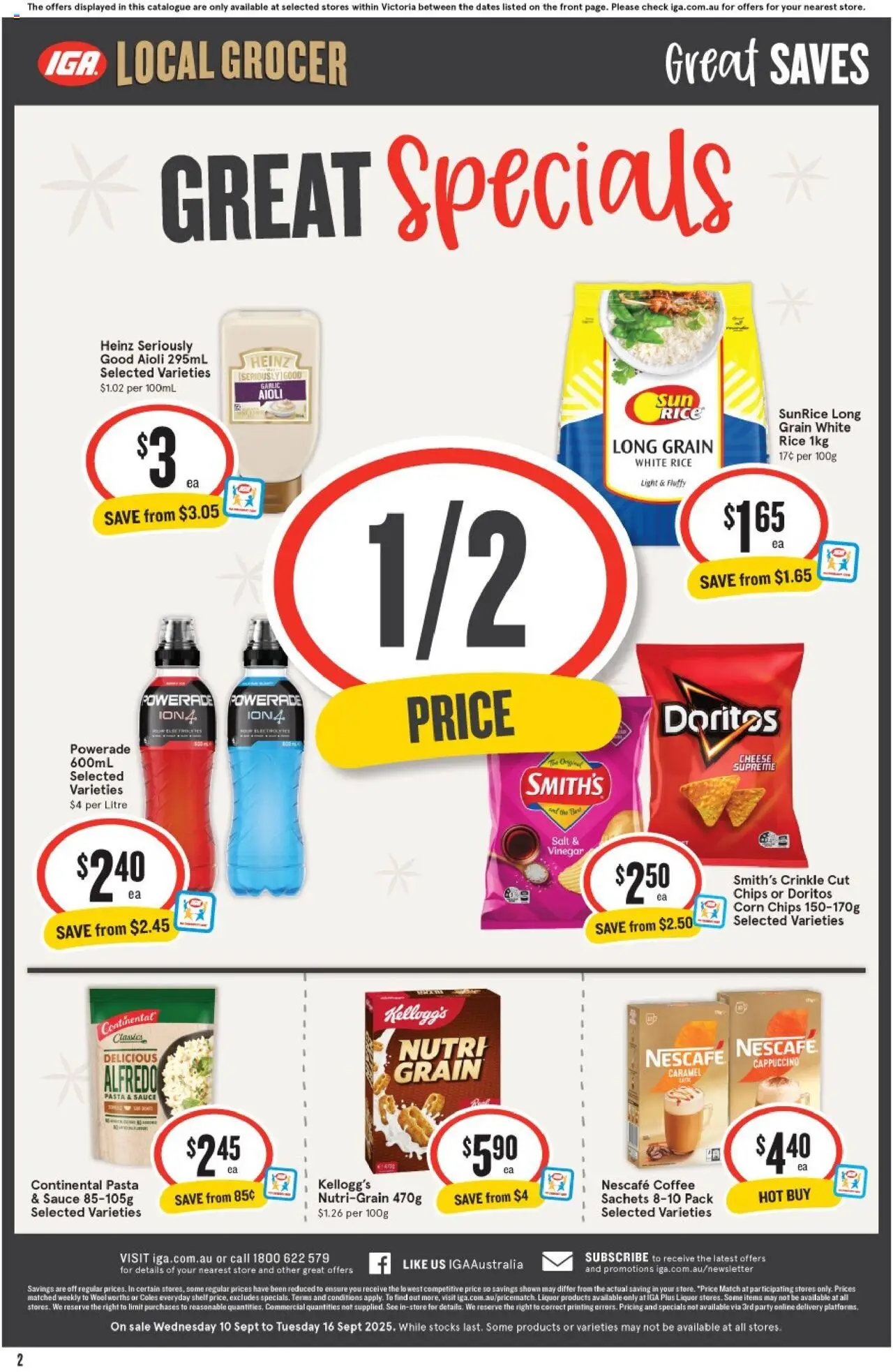 IGA catalogue - valid from 10.09.2025 | Page: 8 | Products: Shelf, Light, Cheese, Vinegar