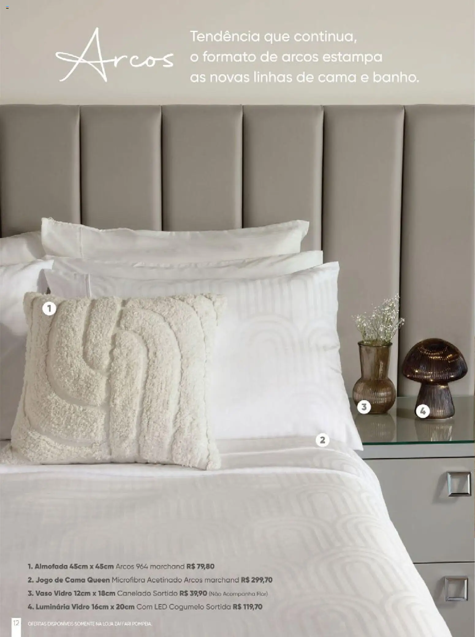 Zaffari Folheto - válido de 27.11.2025 | Página: 12 | Produtos: Jogo de cama, Cama, Vaso, Luminária