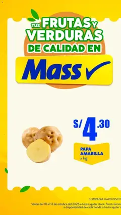 Vista previa de folleto Mass - DEL CAMPO A TU BARRIO - Cusco de la Mass válido desde 10.10.2025