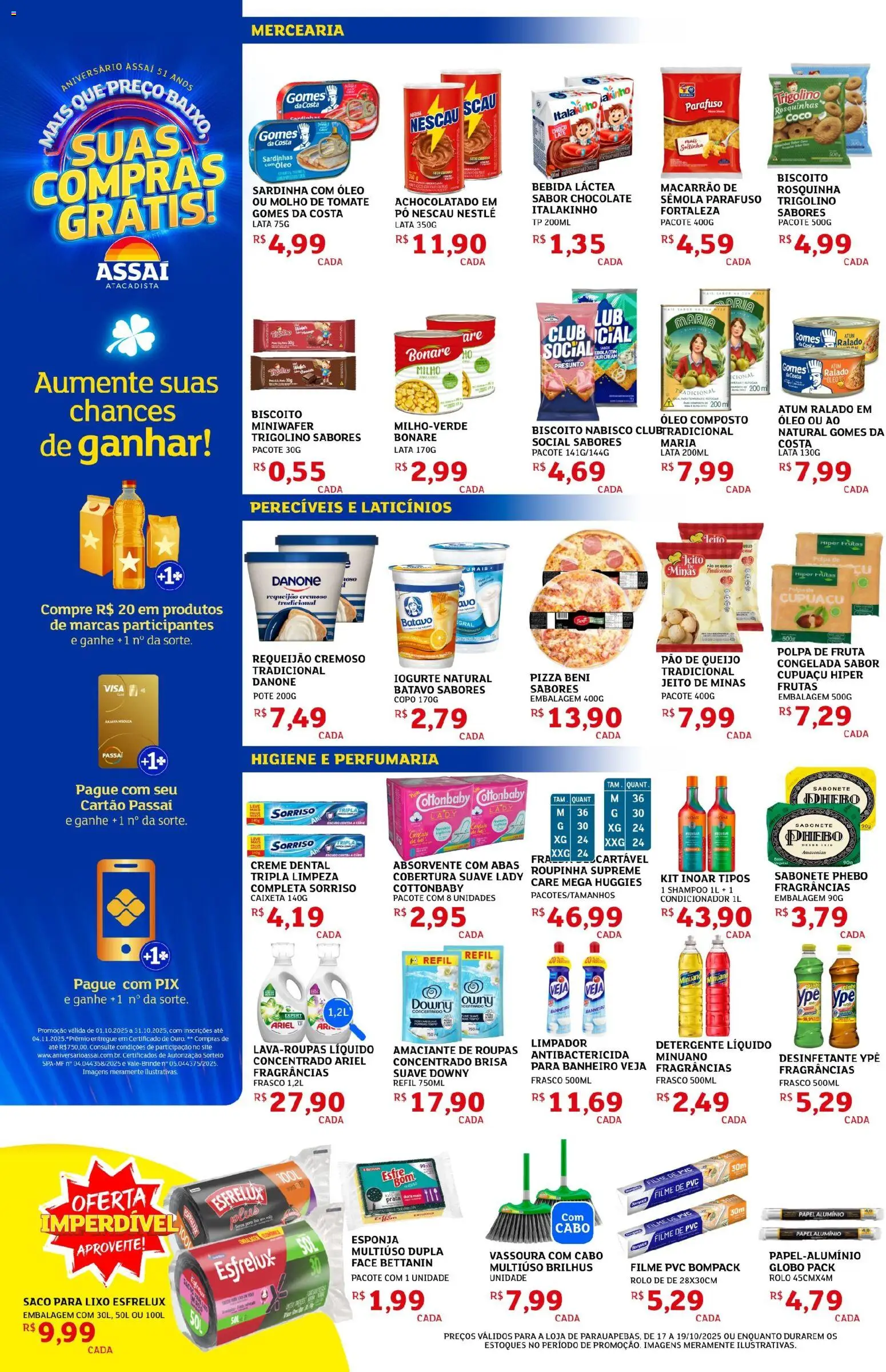 Assaí Atacadista Folheto - válido de 24.10.2025 | Página: 2 | Produtos: Coco, Rolo, Gomes da costa, Baixo