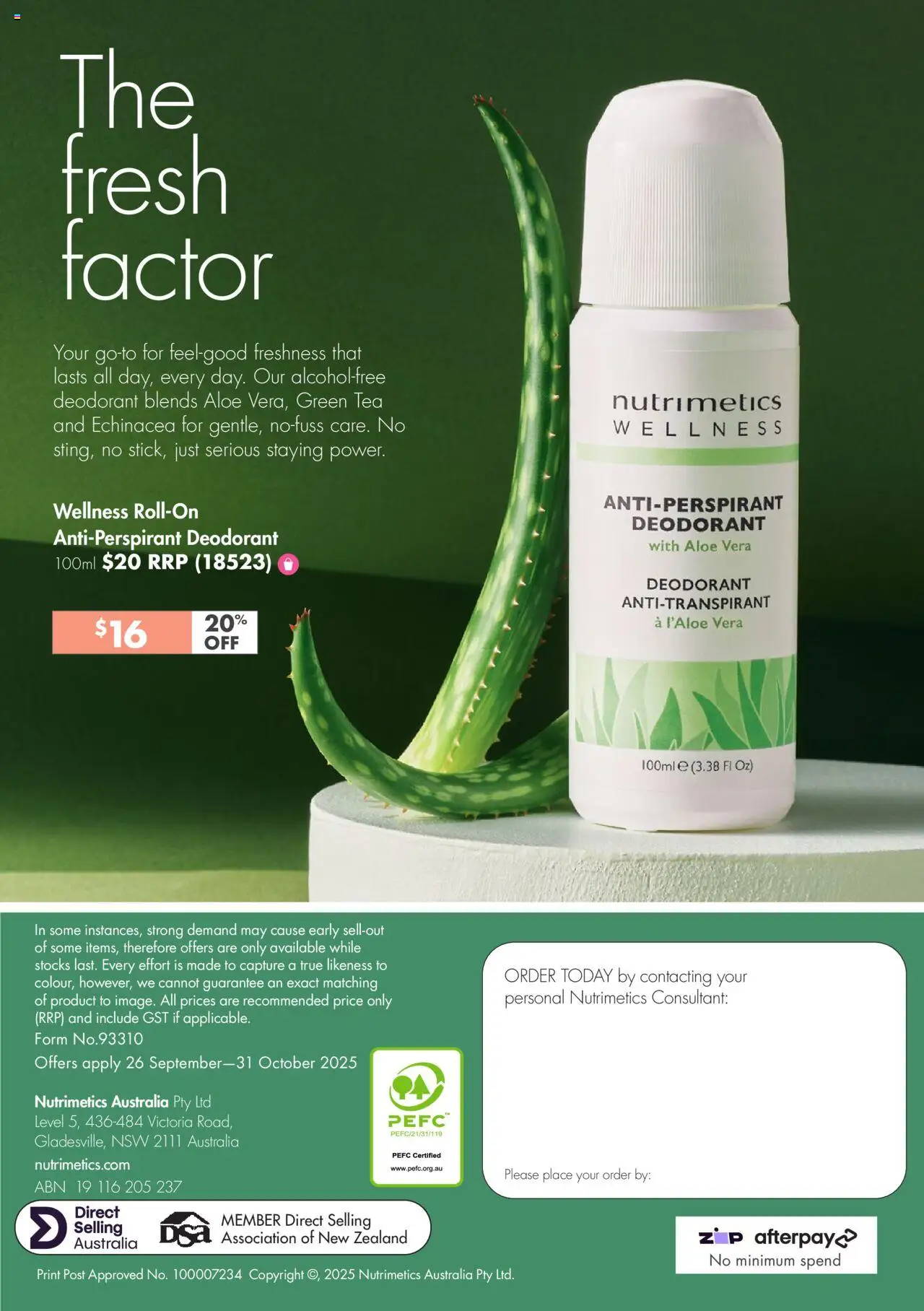 Nutrimetics catalogue - valid from 26.09.2025 | Page: 28 | Products: Tea, Deodorant, Antiperspirant