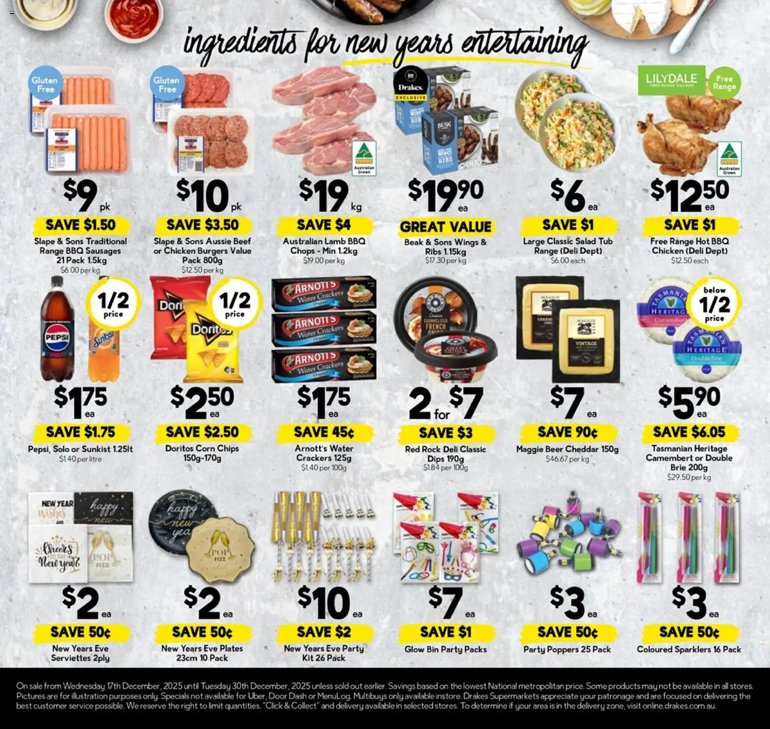 Drakes catalogue - valid from 17.12.2025 | Page: 23 | Products: Crackers, Beef, Chips, Salad
