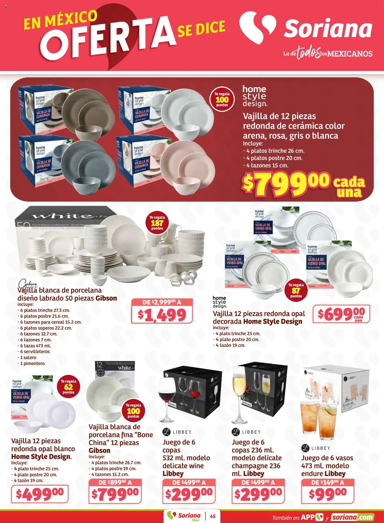 Nuevas ofertas de Soriana válidas en toda la República Mexicana desde el 15.01.2026. ¡Encuentra las mejores ofertas en Soriana - Preciazazaso Híper: Frontera BCN, Son! | Página: 45 | Productos: Champagne, Juego, Té, Vasos