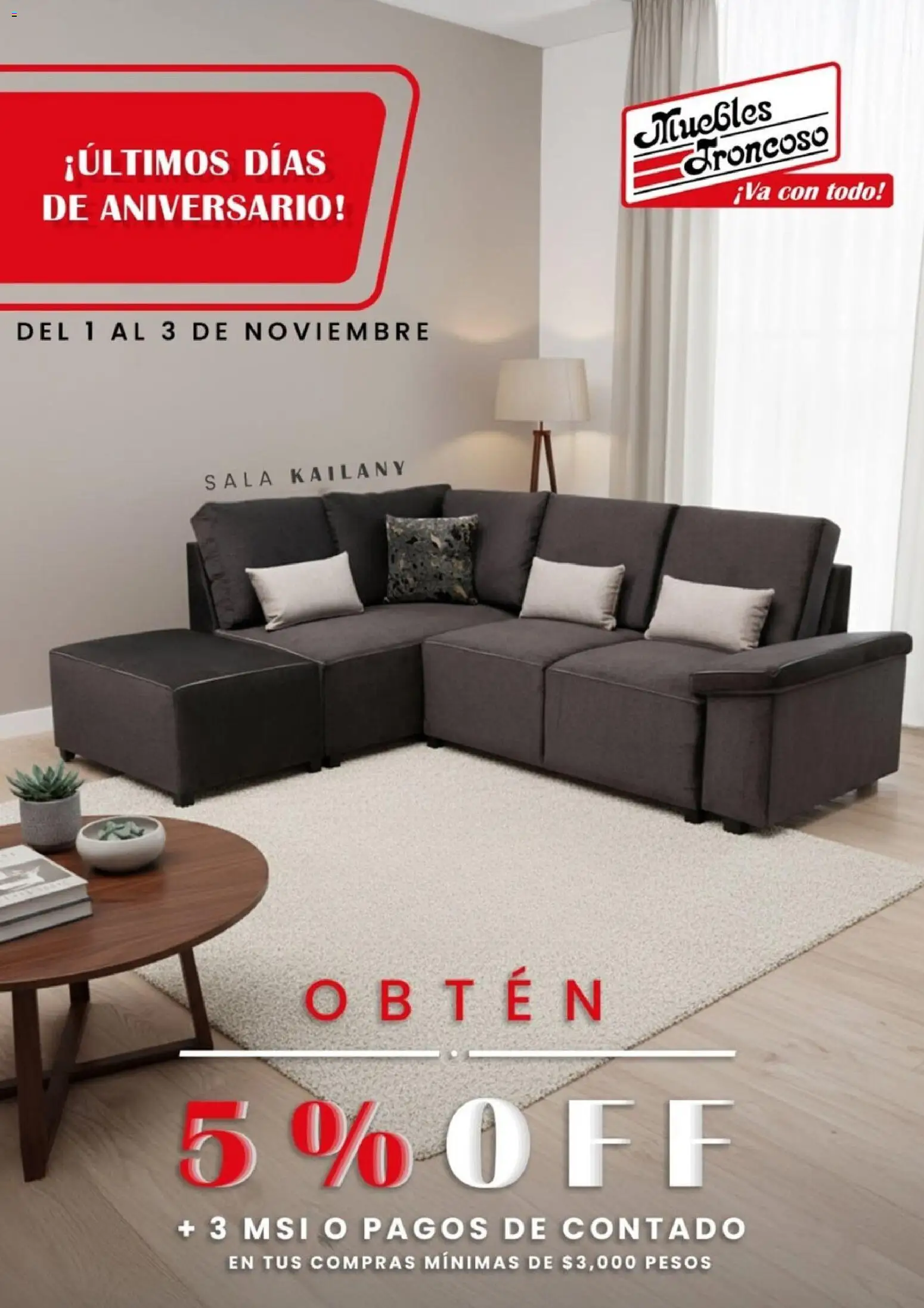 Nuevas ofertas de Muebles Troncoso válidas en toda la República Mexicana desde el 01.11.2025. ¡Encuentra las mejores ofertas en Muebles Troncoso catálogo! | Página: 1