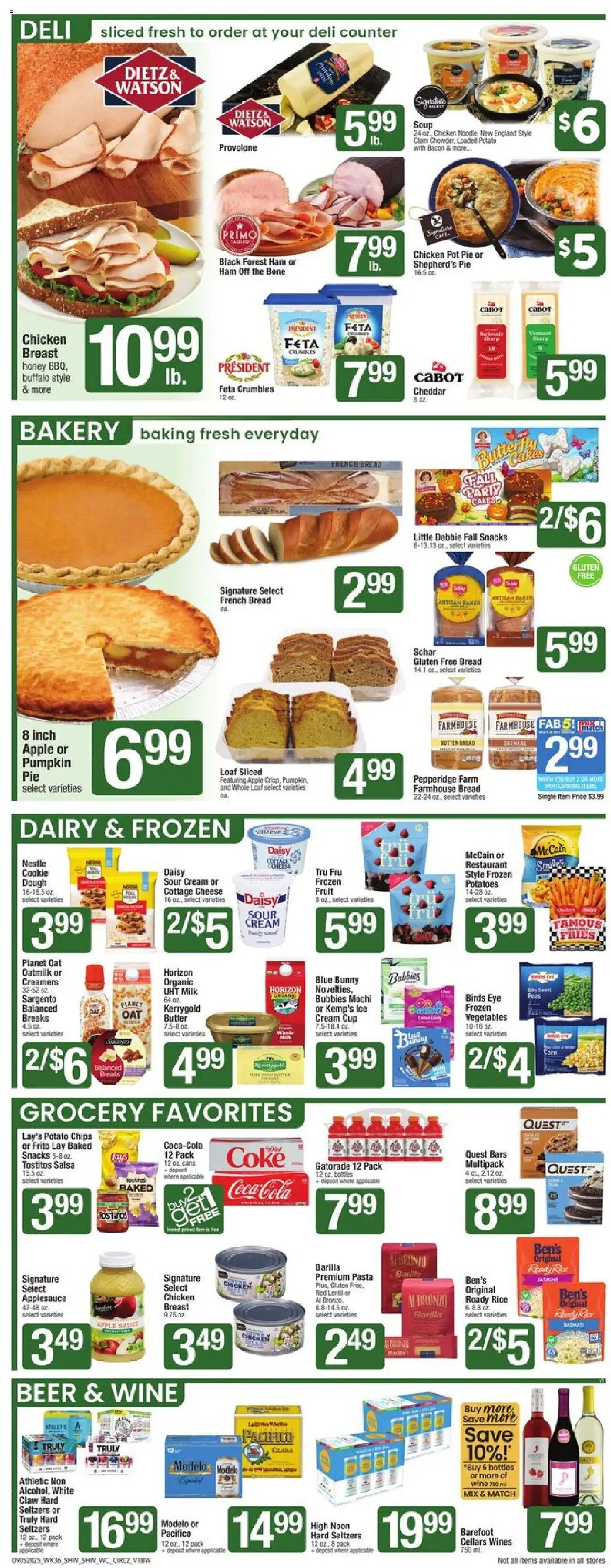 Shaw's Weekly Ad - VT - valid from 05.09.2025 | Page: 2 | Products: Rice, Pasta, Cream, Sauce