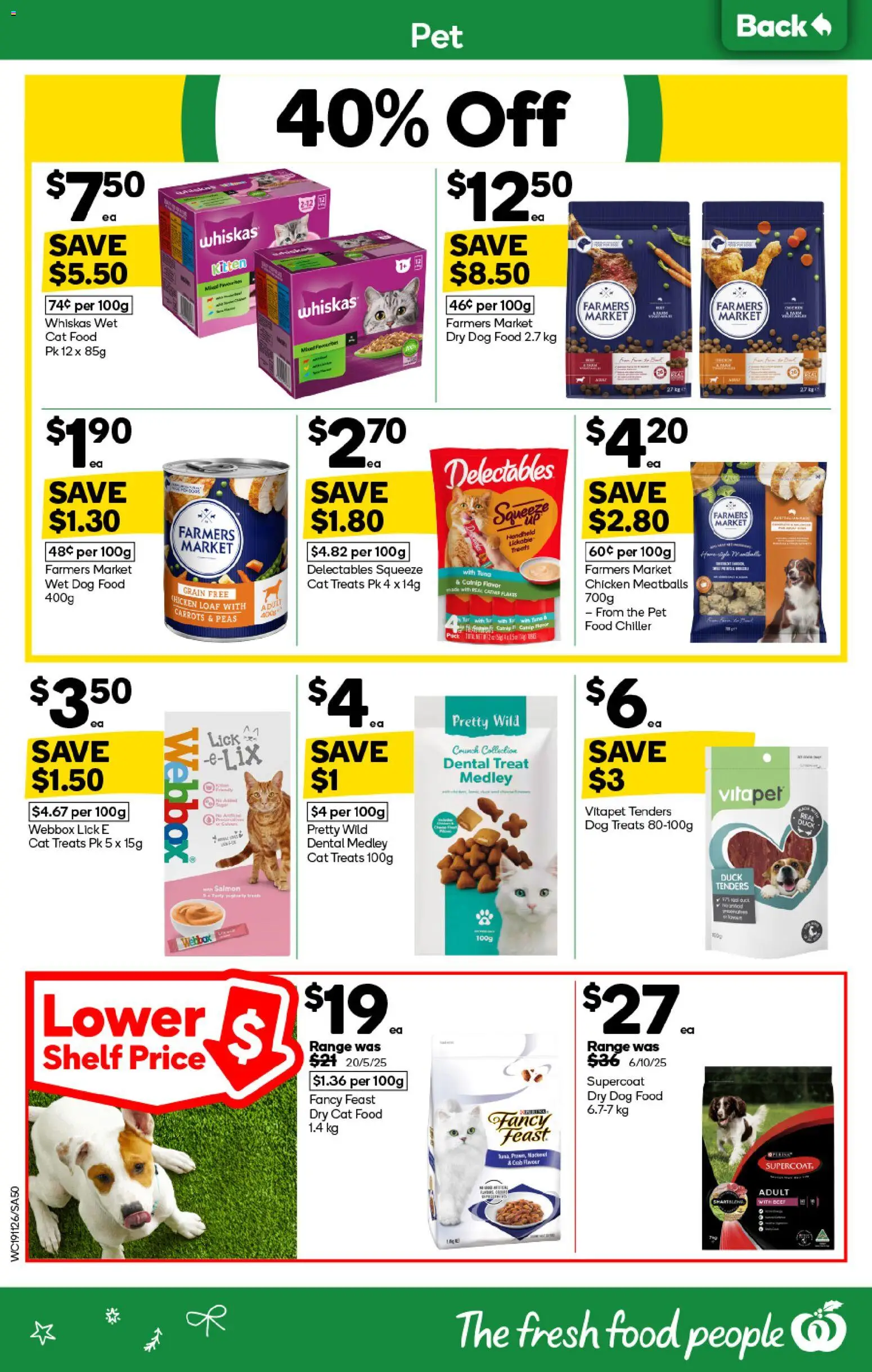 Woolworths catalogue - valid from 19.11.2025 | Page: 50 | Products: Dog food, Carrots, Flakes, Salmon