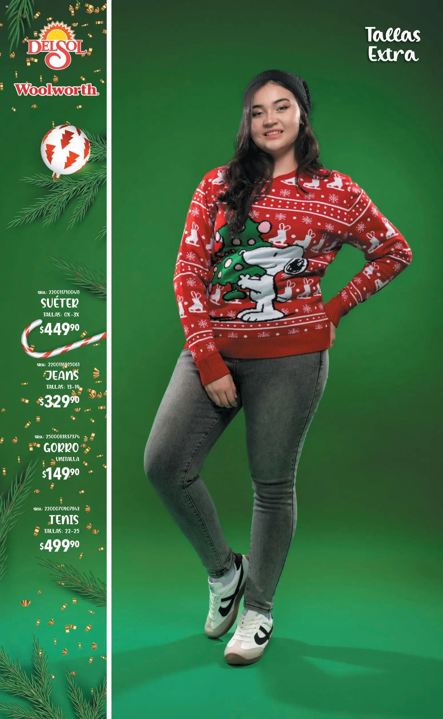 Nuevas ofertas de Del Sol y Woolworth válidas en toda la República Mexicana desde el 06.11.2025. ¡Encuentra las mejores ofertas en Del Sol y Woolworth catálogo Regalos 2025! | Página: 48 | Productos: Suéter, Tenis