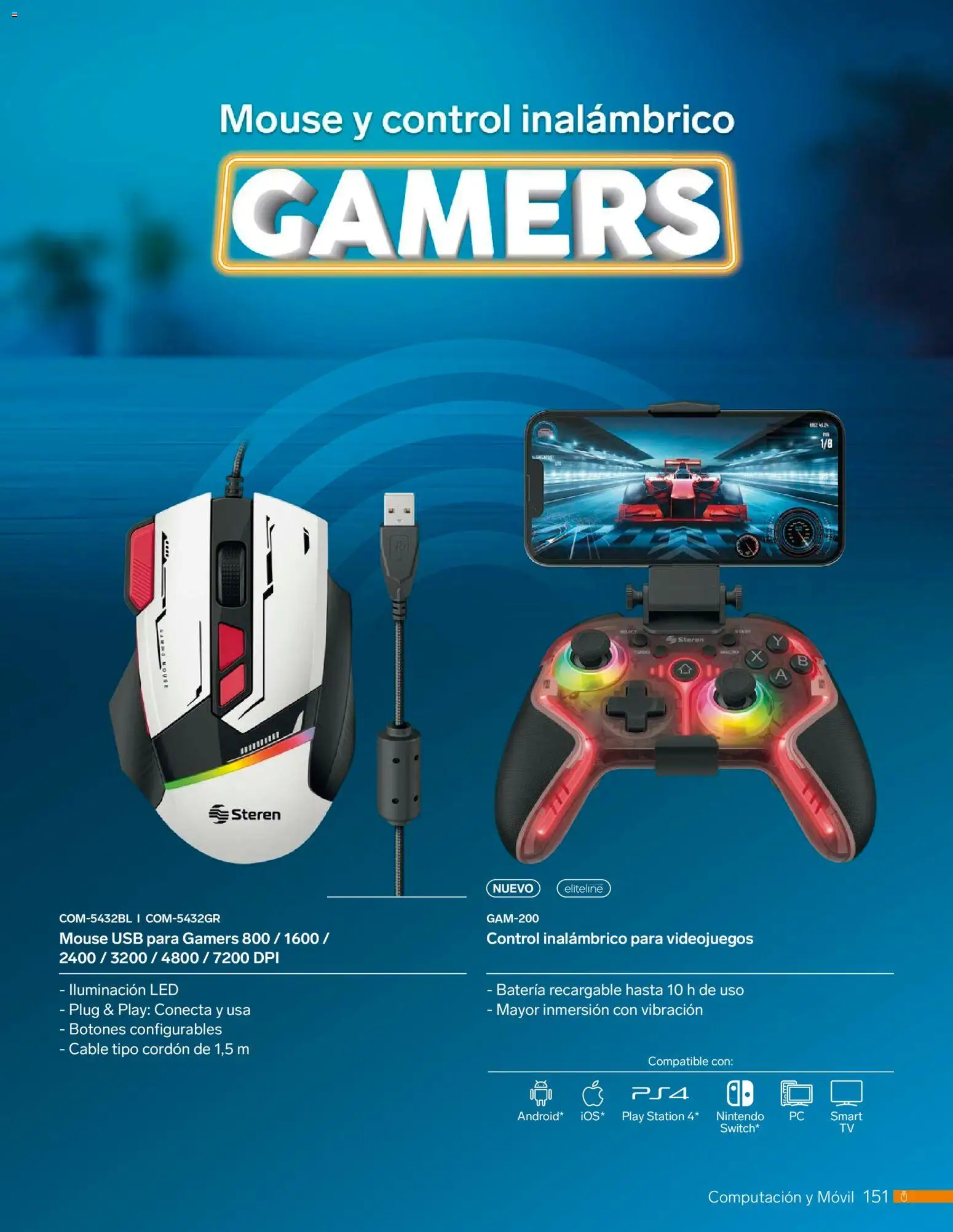 Nuevas ofertas de Steren válidas en toda la República Mexicana desde el 01.01.2026. ¡Encuentra las mejores ofertas en Steren catálogo! | Página: 163 | Productos: Usb, Mouse, Movil, Cable