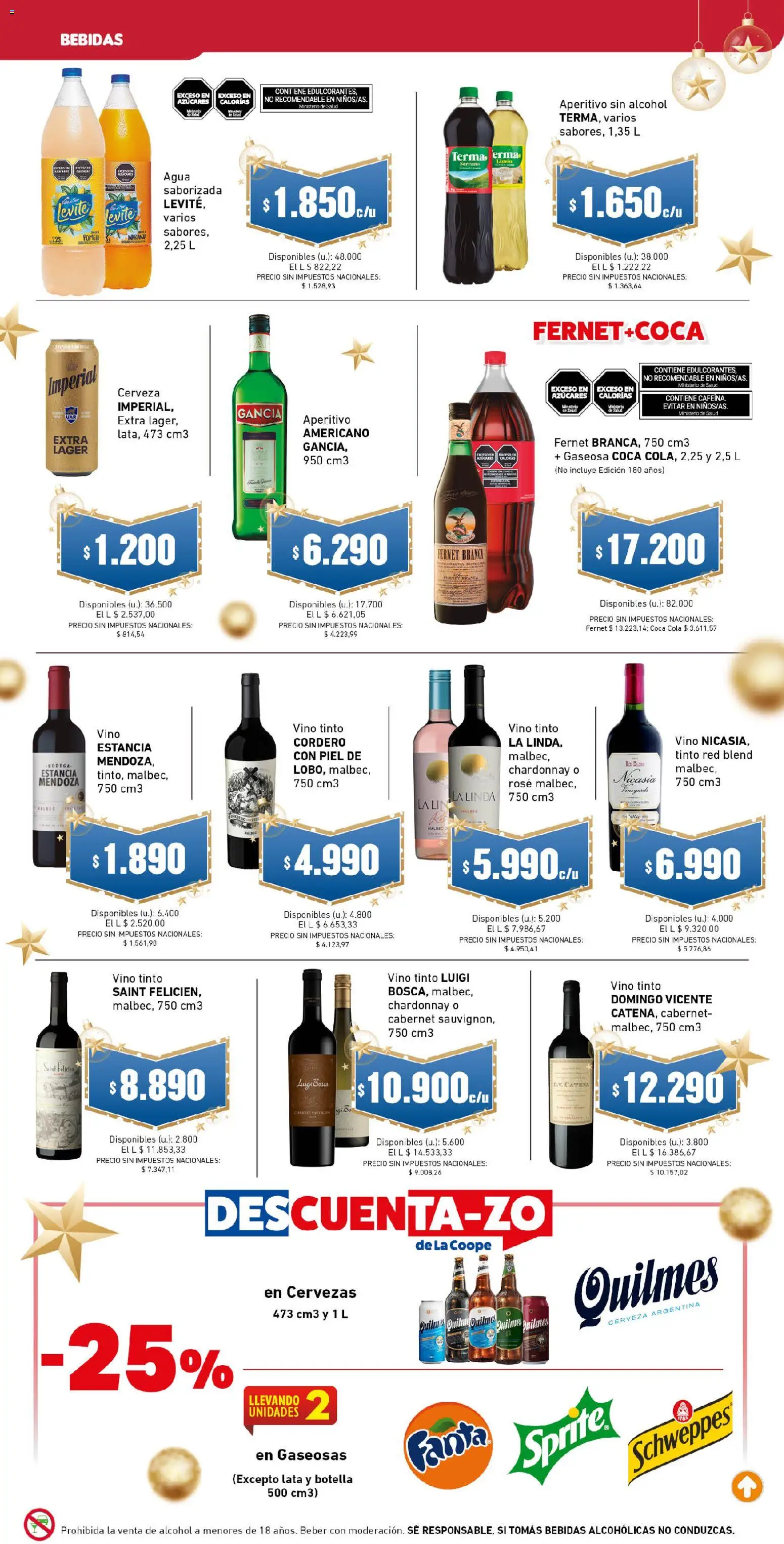 Cooperativa Obrera - Ahorrón │ válido desde el 26.12.2025 | Página: 5 | Productos: Botella, Gaseosa, Vino, Cerveza