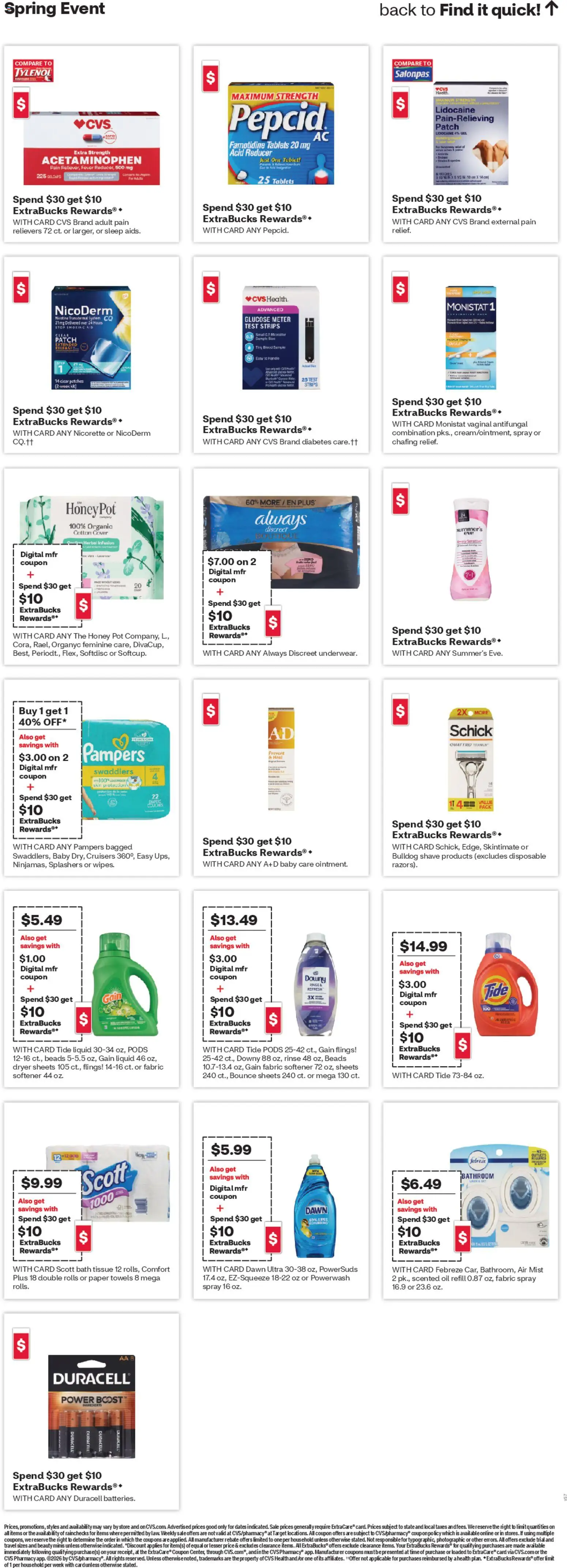 CVS Pharmacy Weekly Ad - WA - valid from 26.04.2026 | Page: 21 | Products: Glucose, Bath, Fabric softener, Dryer