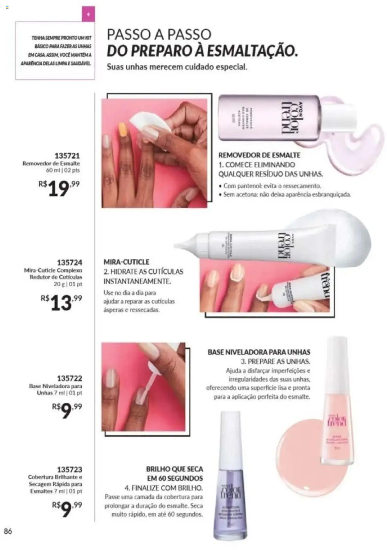 Avon Folheto - válido de 26.09.2025 | Página: 86 | Produtos: Base, Removedor de esmalte, Trena