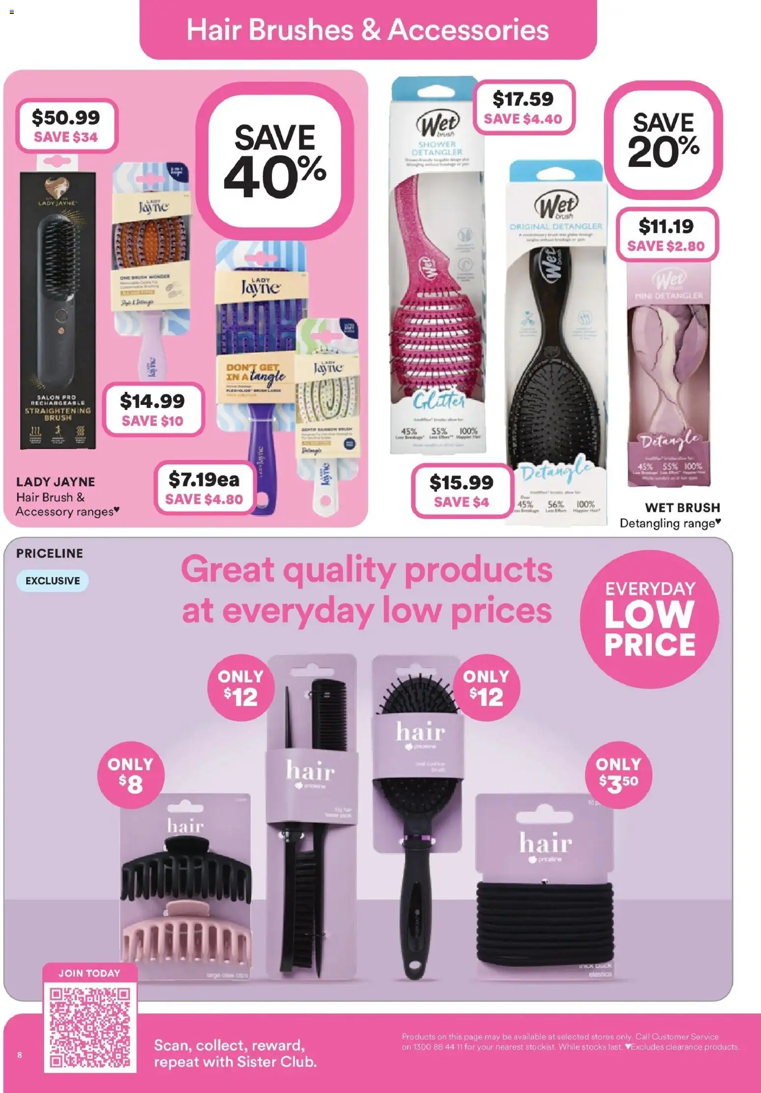 Priceline Pharmacy catalogue - valid from 22.01.2026 | Page: 8 | Products: Shower, Brush, Accessories