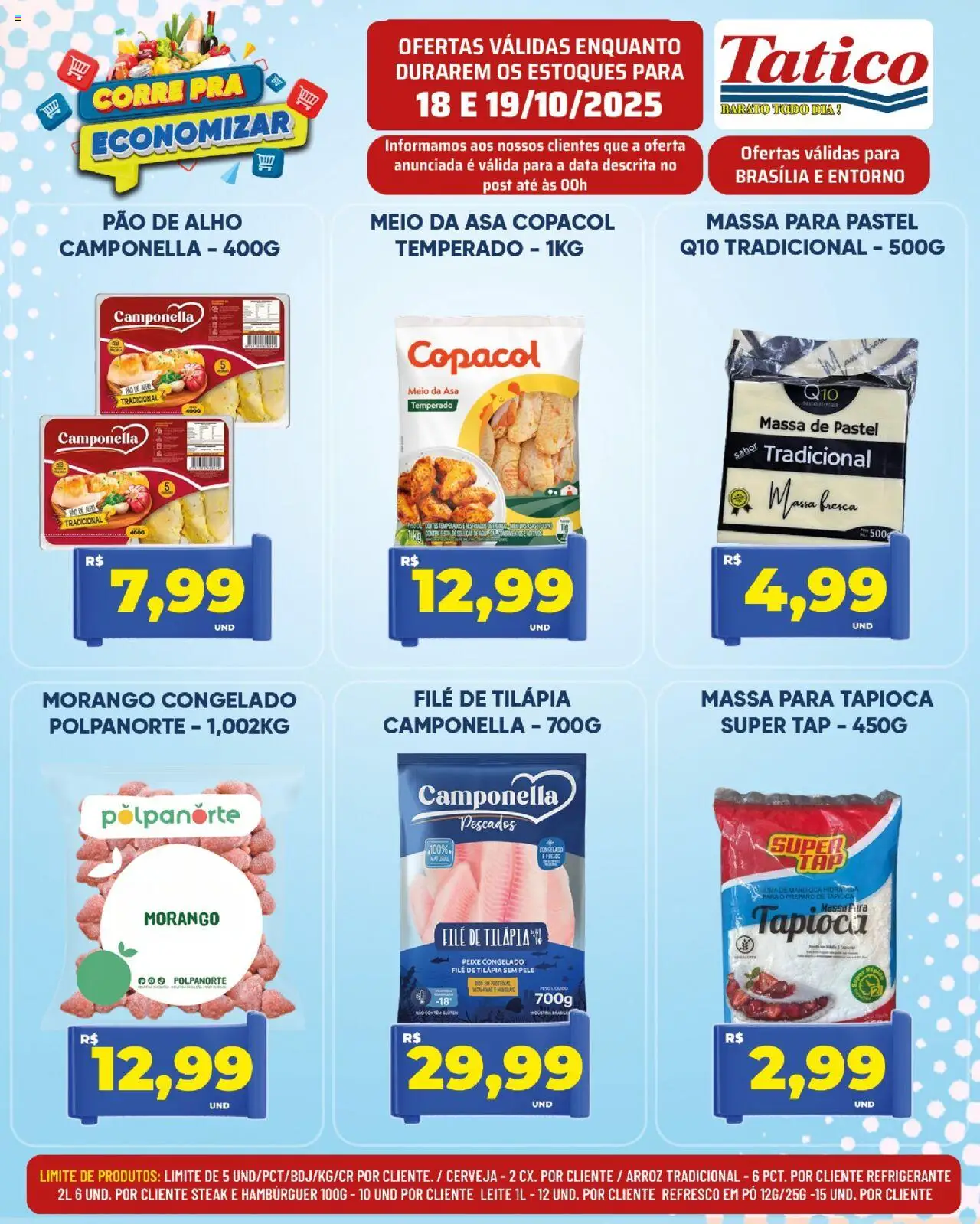 Tatico Folheto - válido de 18.10.2025 | Página: 8 | Produtos: Refresco, Tapioca, Arroz, Hambúrguer