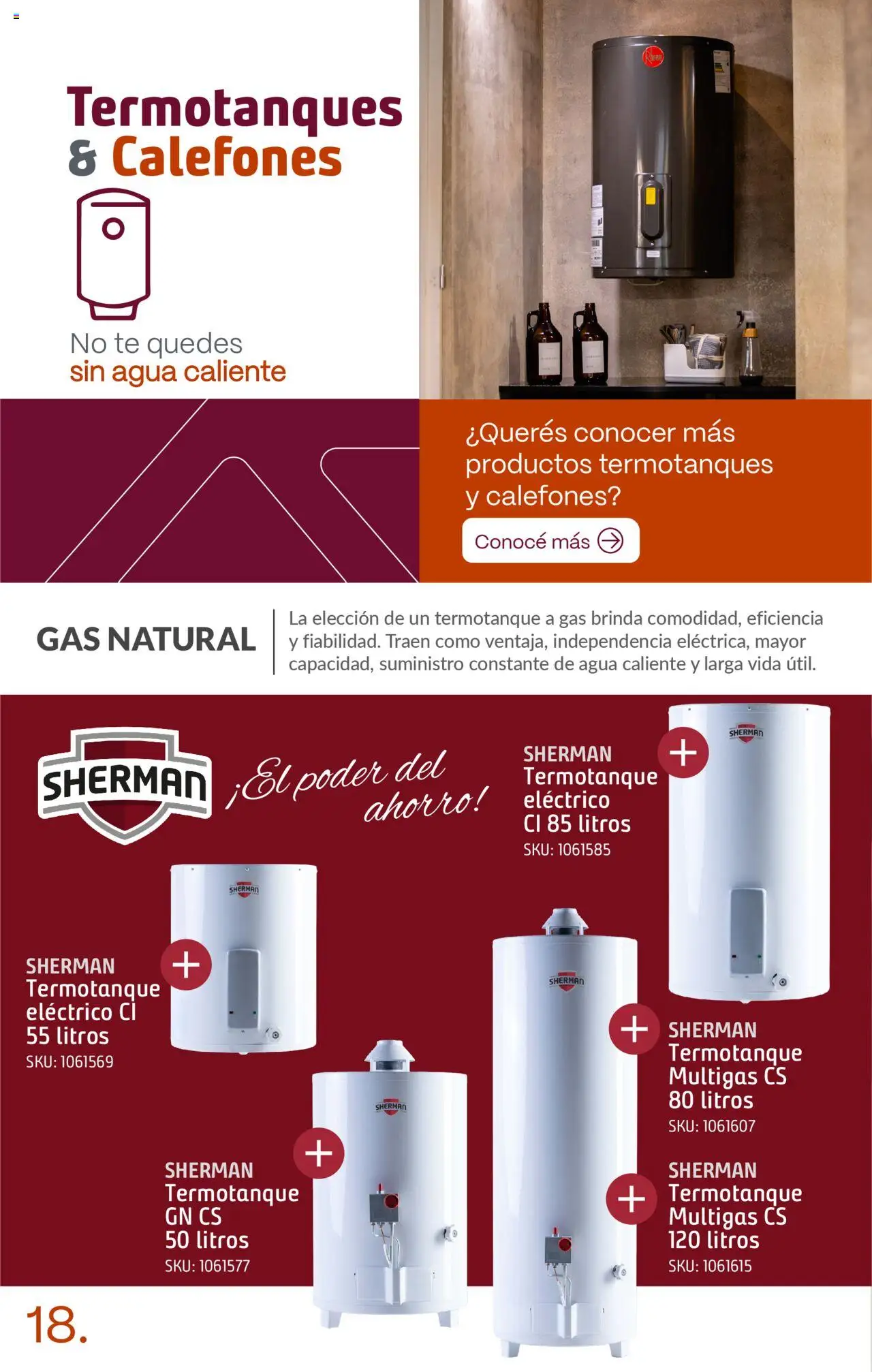 Sodimac Dueños del clima │ válido desde el 12.06.2025 | Página: 18 | Productos: Agua, Termotanque, Té