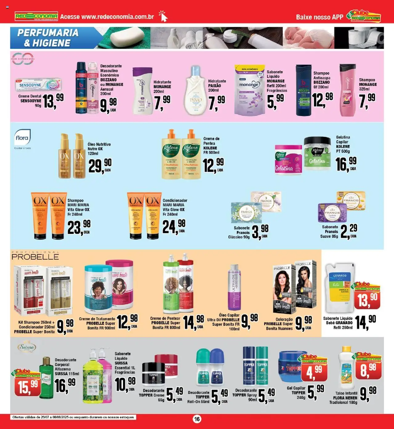 RedEconomia Folheto - válido de 27.07.2025 | Página: 16 | Produtos: Desodorante, Creme, Creme dental, Sabonete líquido