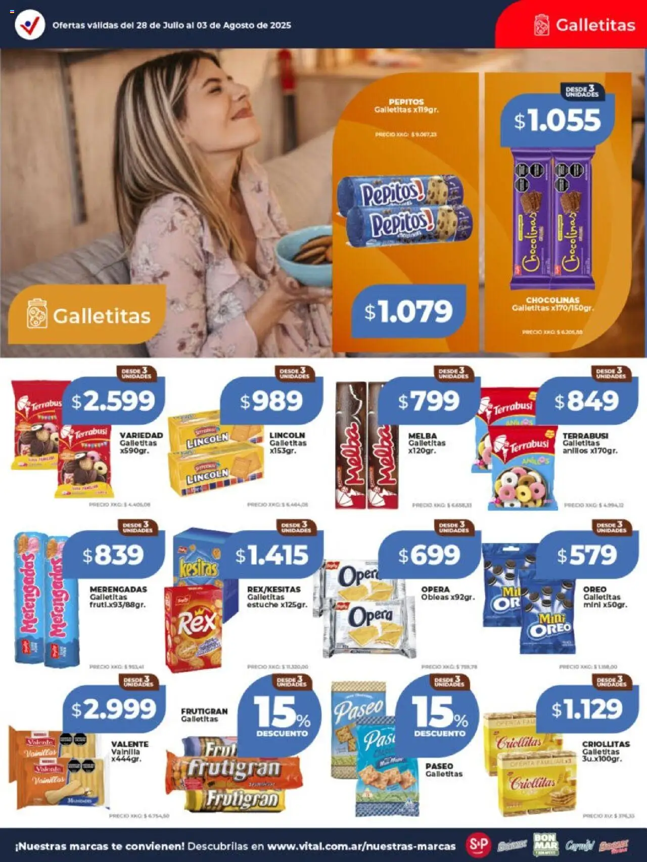 Vital ofertas - Posadas │ válido desde el 28.07.2025 | Página: 20 | Productos: Galletitas, Estuche, Té