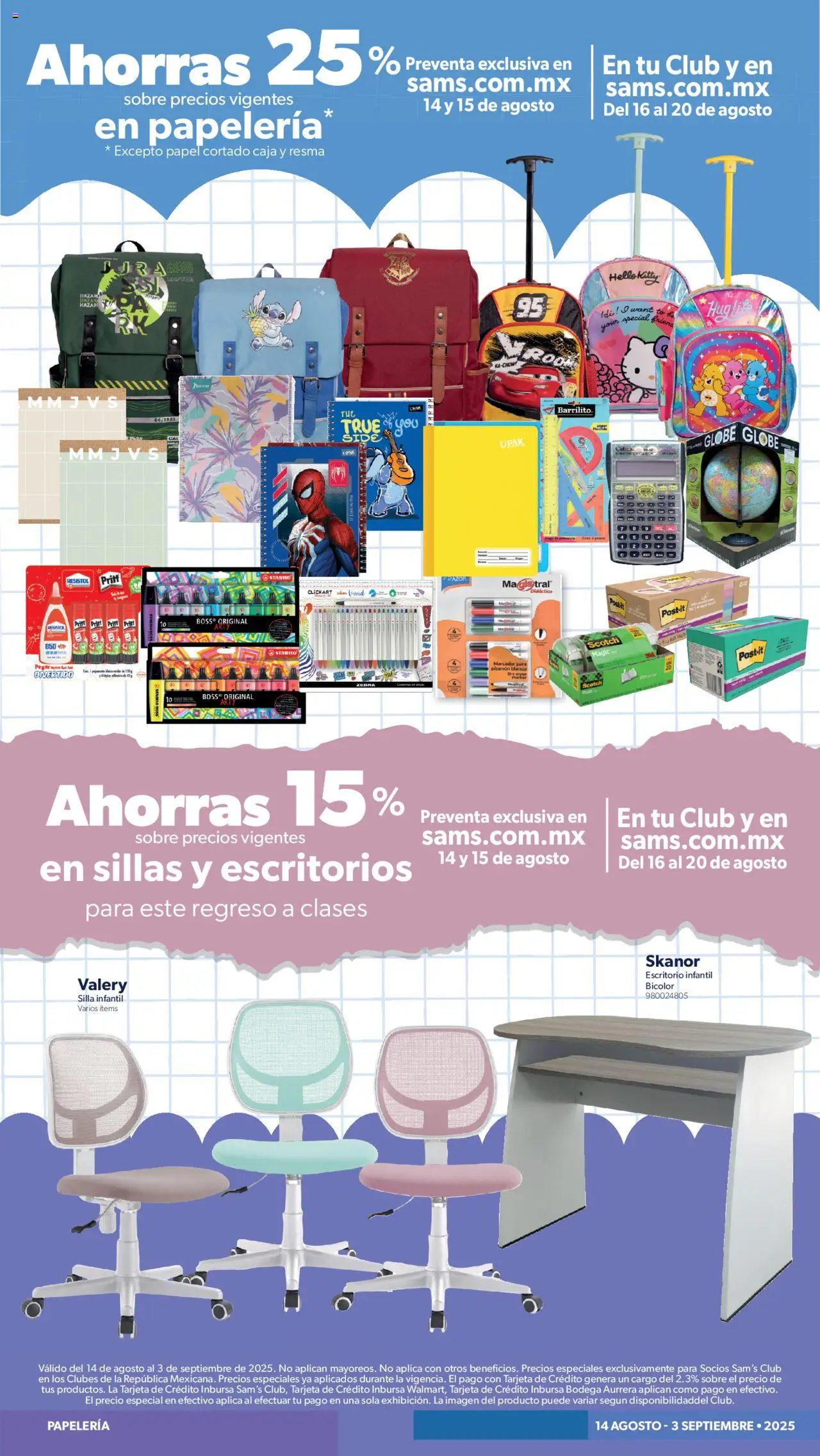 Nuevas ofertas de Sam's Club válidas en toda la República Mexicana desde el 14.08.2025. ¡Encuentra las mejores ofertas en Sam's Club - Catálogo! | Página: 4 | Productos: Silla, Escritorio, Caja, Sobre
