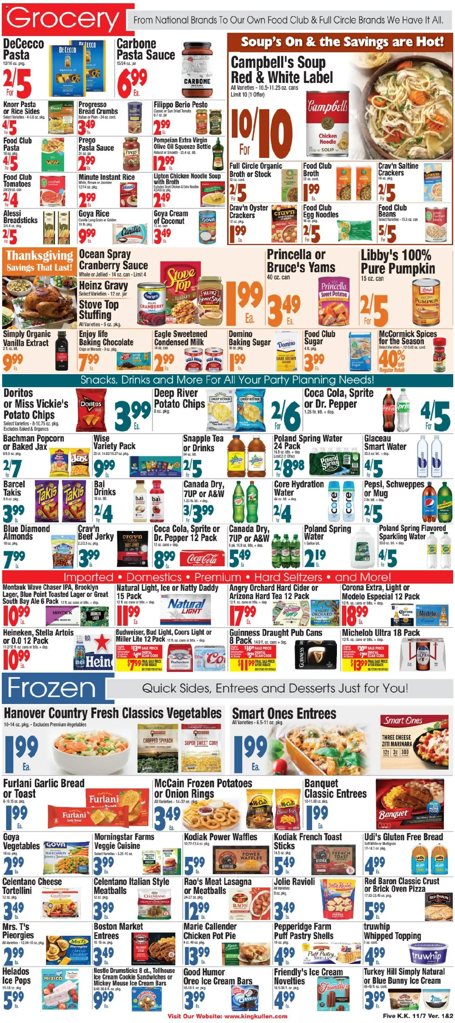 King Kullen Weekly Ad - valid from 07.11.2025 | Page: 5 | Products: Spinach, Milk, Tea, Ice cream