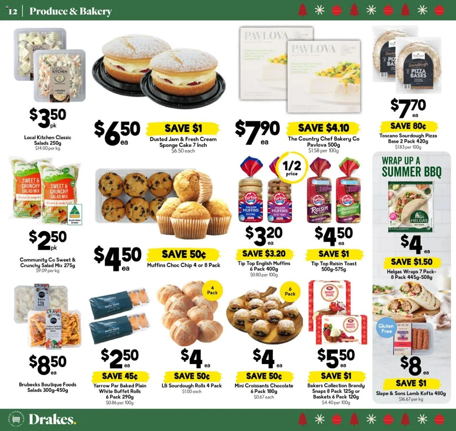 Drakes catalogue - valid from 10.12.2025 | Page: 12 | Products: Chocolate, Salad, Sponge, Pavlova