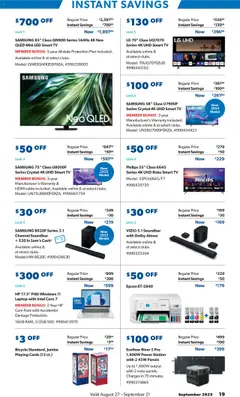Sam's Club Instant Savings Book September - valid from 27.08.2025 | Page: 19 | Products: Tv, Cable, Laptop