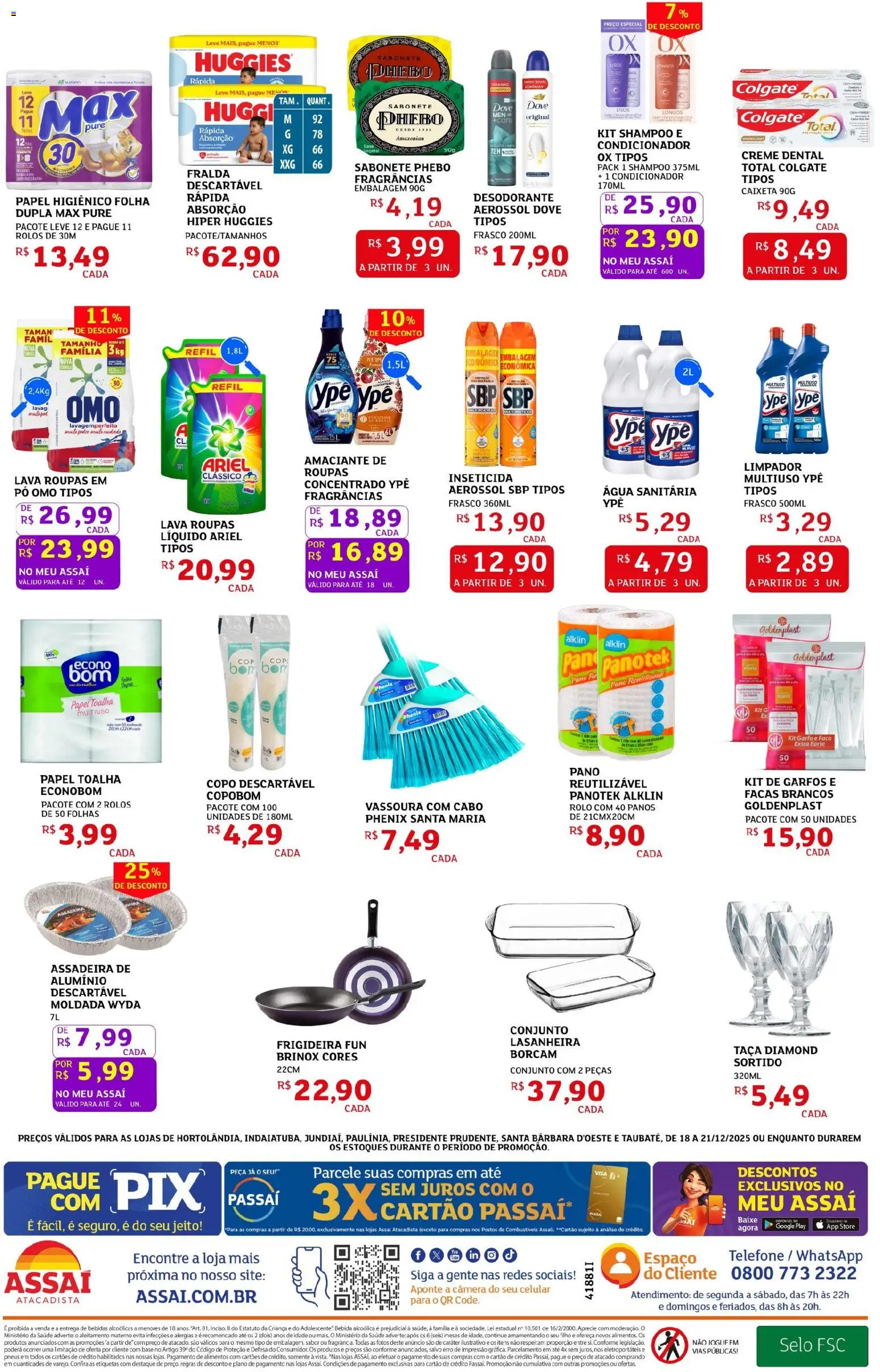 Assaí Atacadista Folheto - válido de 18.12.2025 | Página: 4 | Produtos: Rolo, Garfos, Amaciante, Câmera