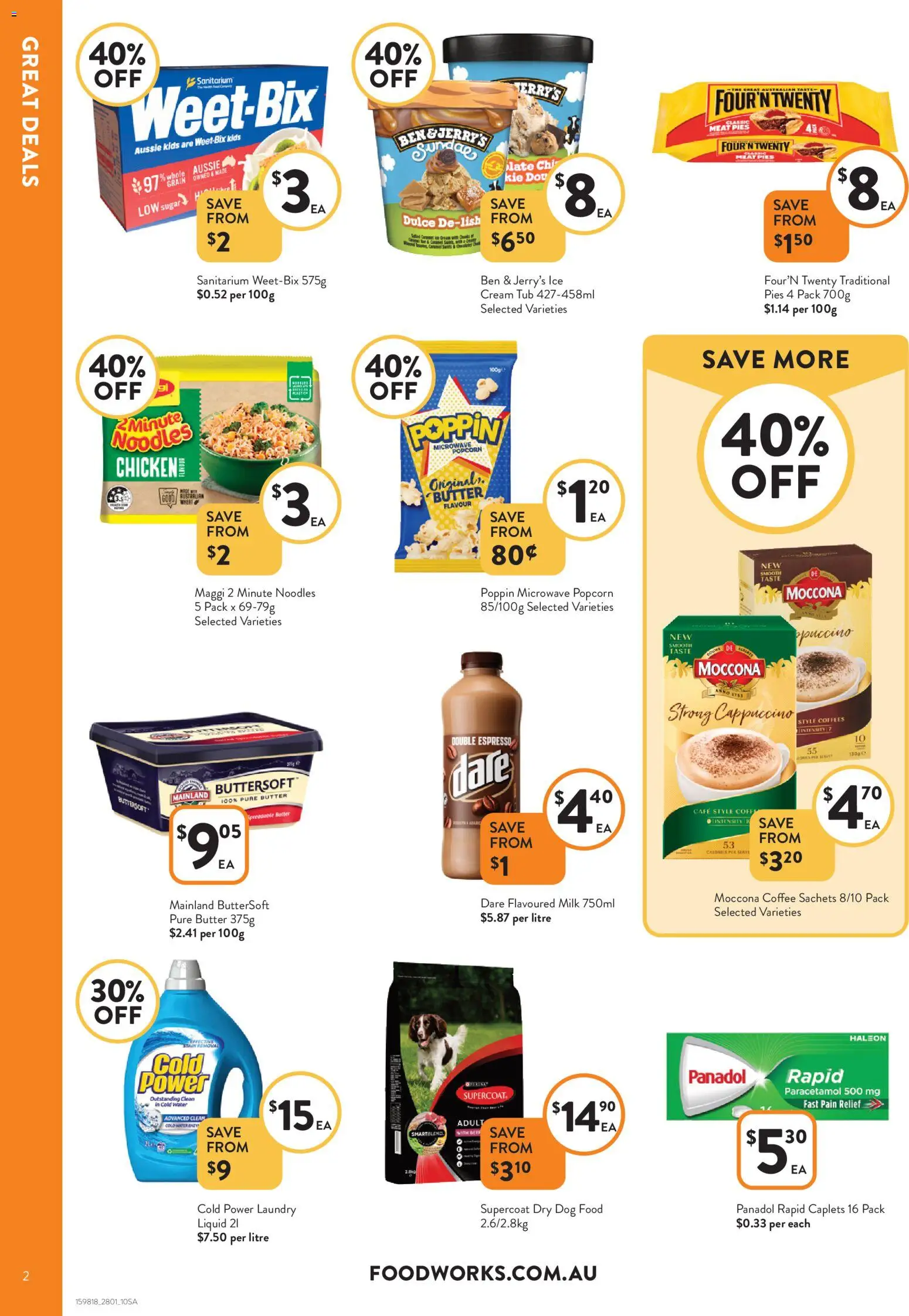 Foodworks catalogue - valid from 28.01.2026 | Page: 2 | Products: Butter, Beef, Moccona, Microwave