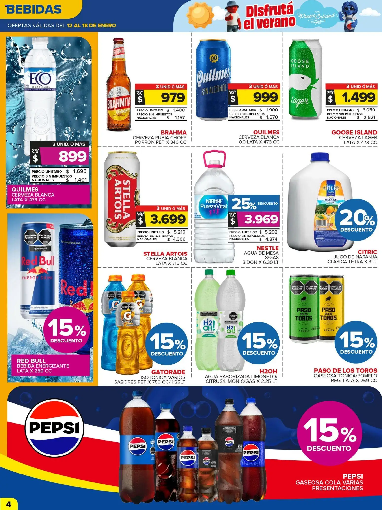 Carrefour Maxi catálogo │ válido desde el 12.01.2026 | Página: 4 | Productos: Peso, Mesa, Bidón, Agua