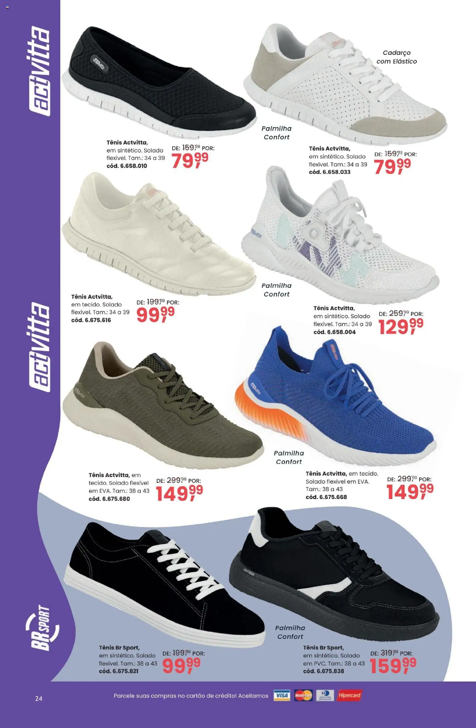 Quatro Estações Folheto - válido de 03.03.2026 | Página: 24 | Produtos: Tênis, Palmilha