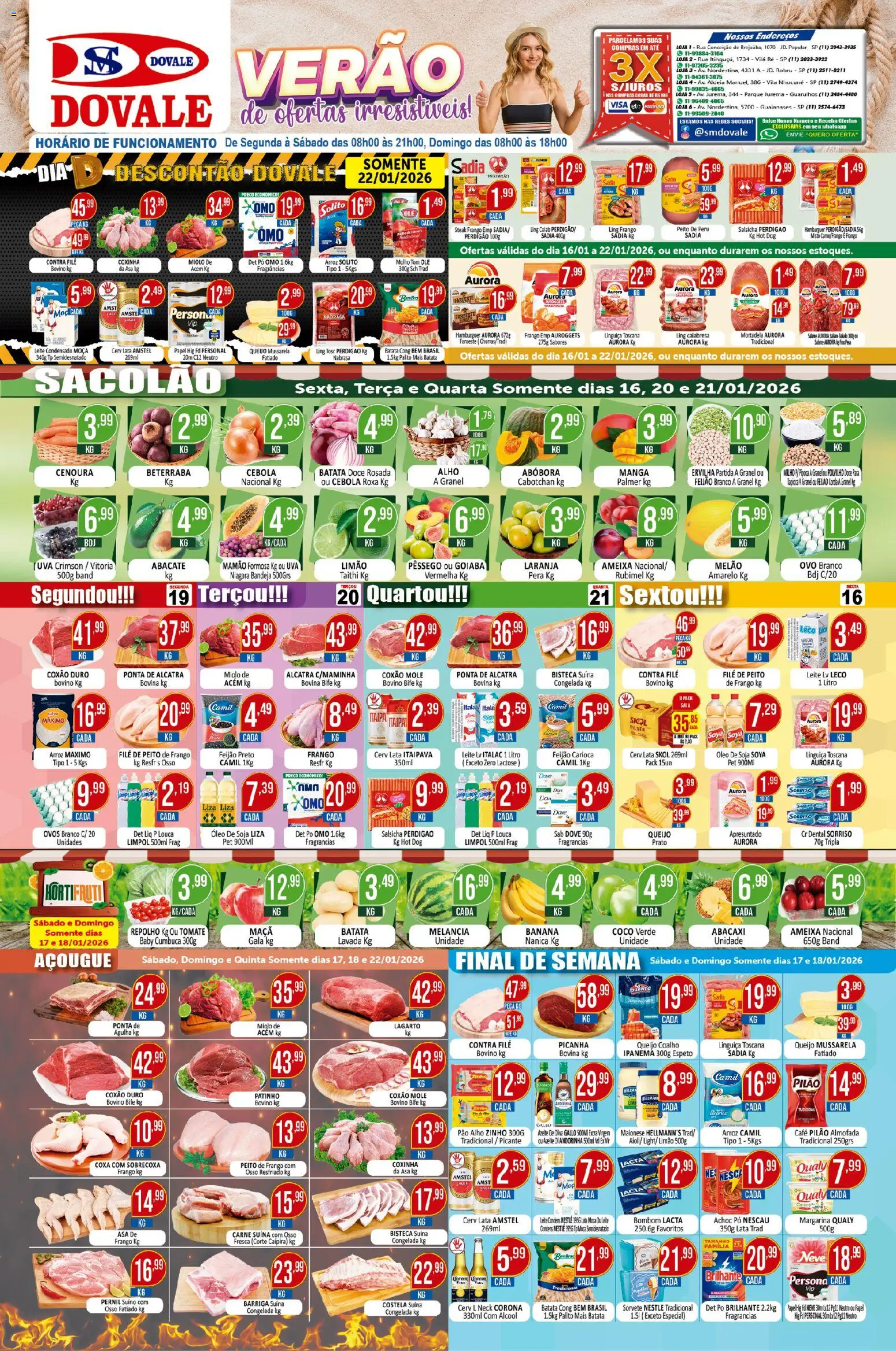 Dovale Folheto - válido de 16.01.2026 | Página: 1 | Produtos: Ervilha, Leite, Queijo coalho, Leite condensado