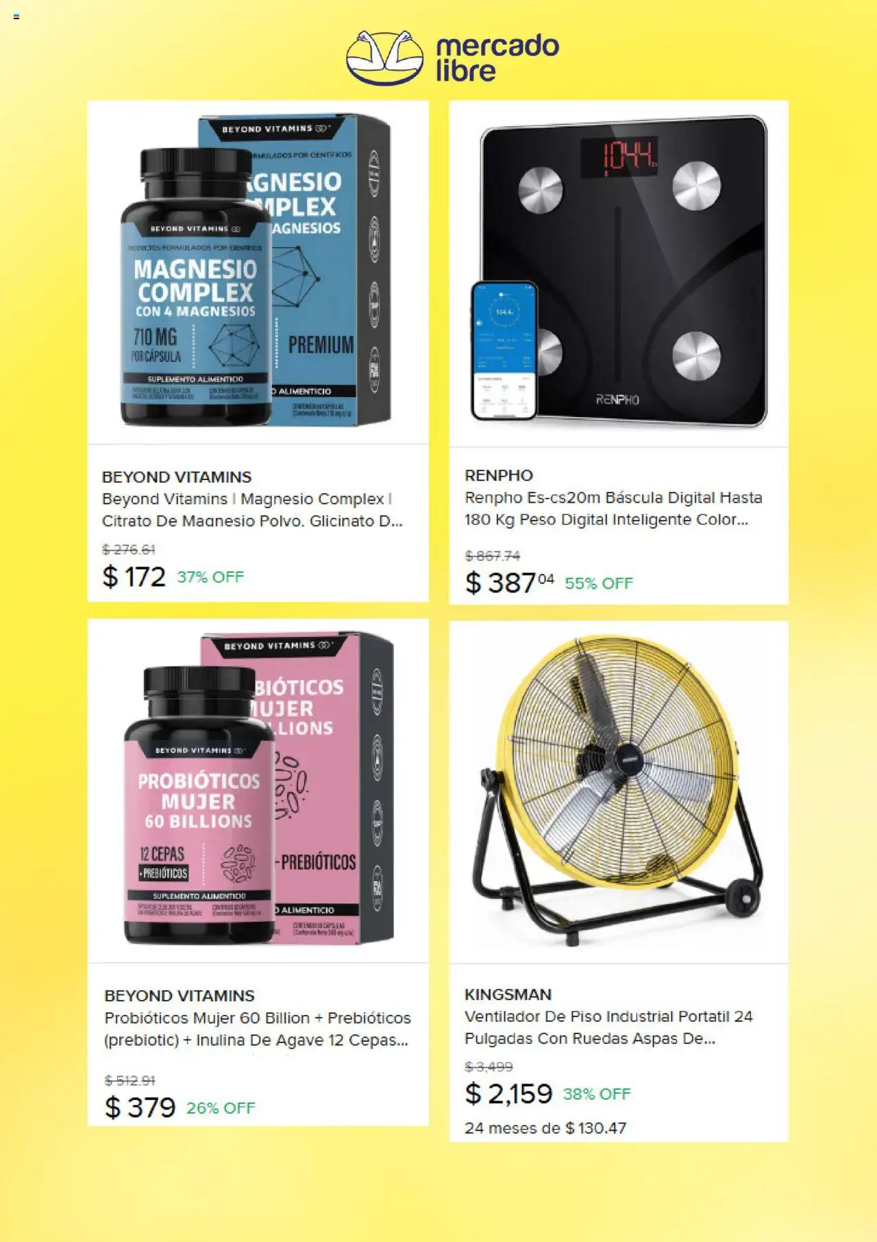 Nuevas ofertas de Mercado Libre válidas en toda la República Mexicana desde el 01.09.2025. ¡Encuentra las mejores ofertas en Mercado Libre - Catálogo! | Página: 4 | Productos: Ventilador, Báscula digital