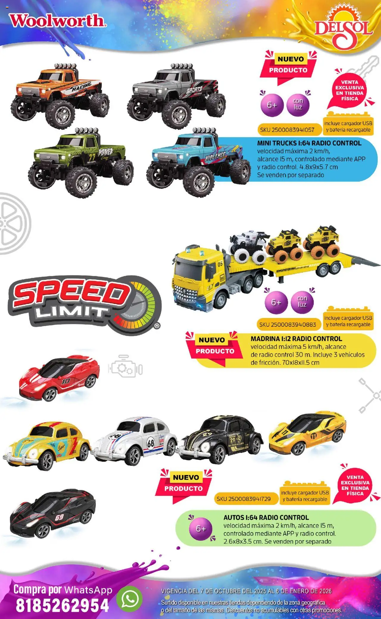 Nuevas ofertas de Del Sol y Woolworth válidas en toda la República Mexicana desde el 07.10.2025. ¡Encuentra las mejores ofertas en Del Sol y Woolworth - Catálogo Castillo Del Juguete! | Página: 177 | Productos: Usb, Radio, Cargador, Batería
