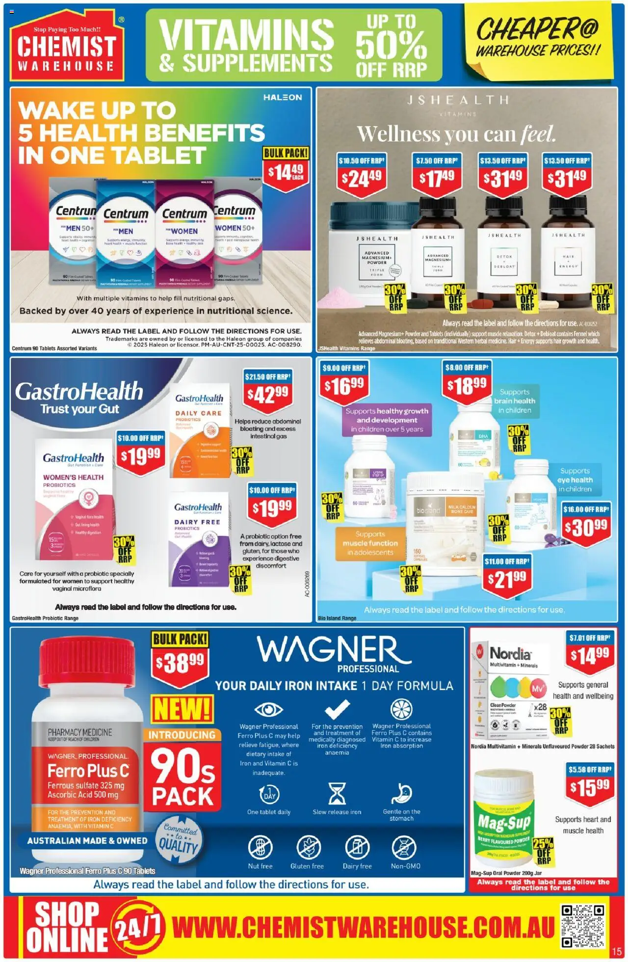 Chemist Warehouse catalogue - valid from 26.06.2025 | Page: 15 | Products: Powder, Dairy, Herbal, Multivitamin
