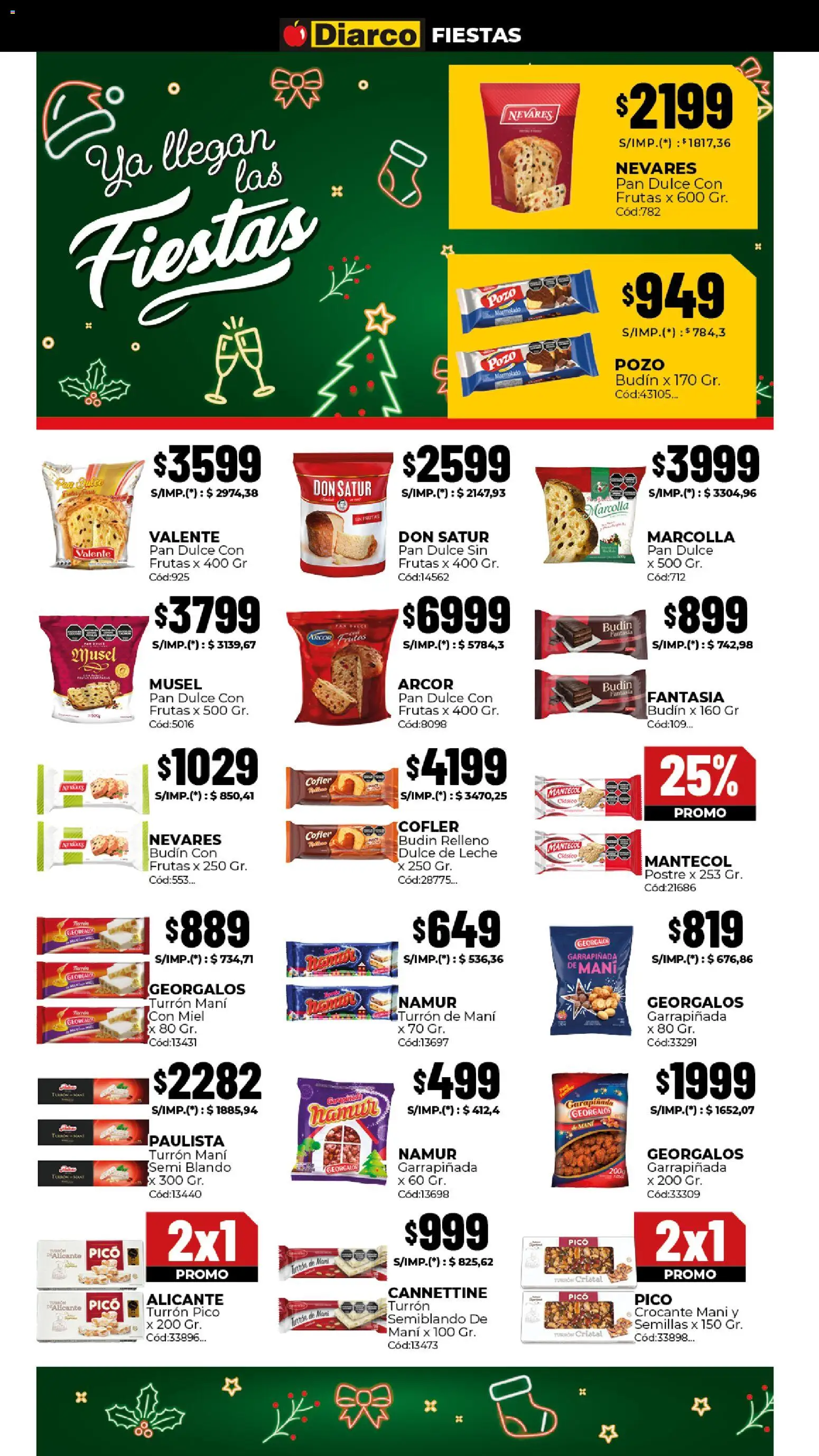 Diarco ofertas │ válido desde el 22.12.2025 | Página: 6 | Productos: Mani, Semillas, Pan, Turrón
