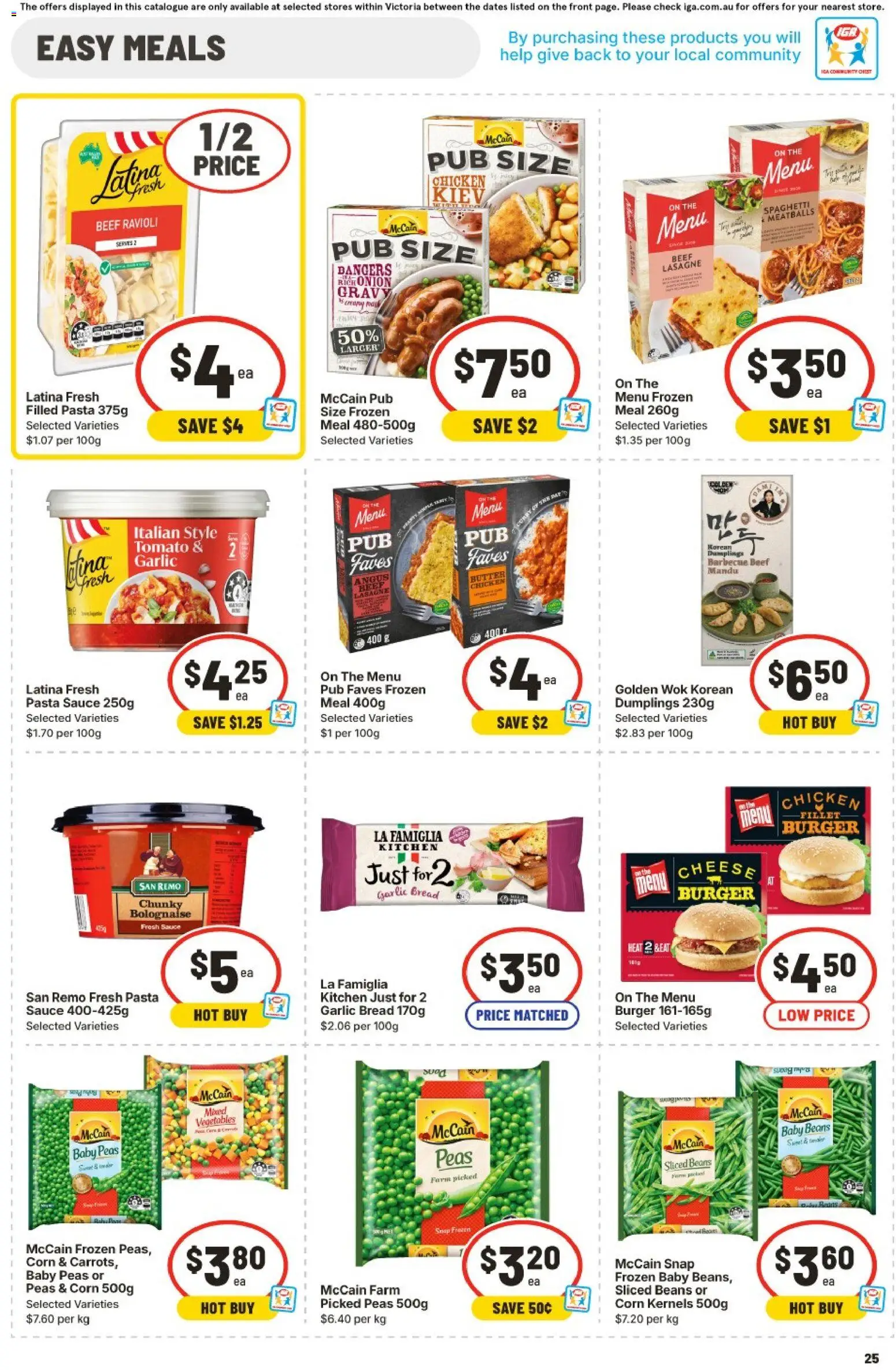 IGA catalogue - valid from 11.03.2026 | Page: 24 | Products: Bread, Beef, Pasta, Vegetables
