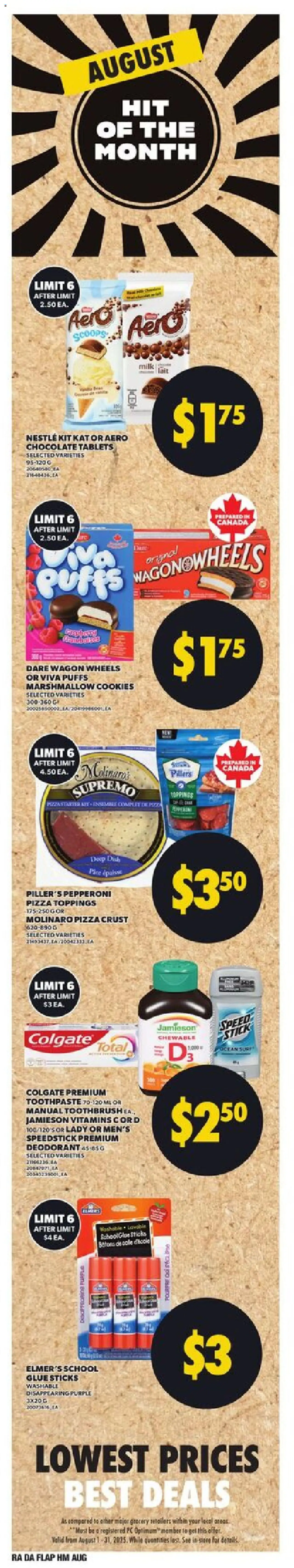 Atlantic Superstore flyer valid from 21.08.2025 | Page: 19 | Products: Cookies, Deodorant, Chocolate, Pizza