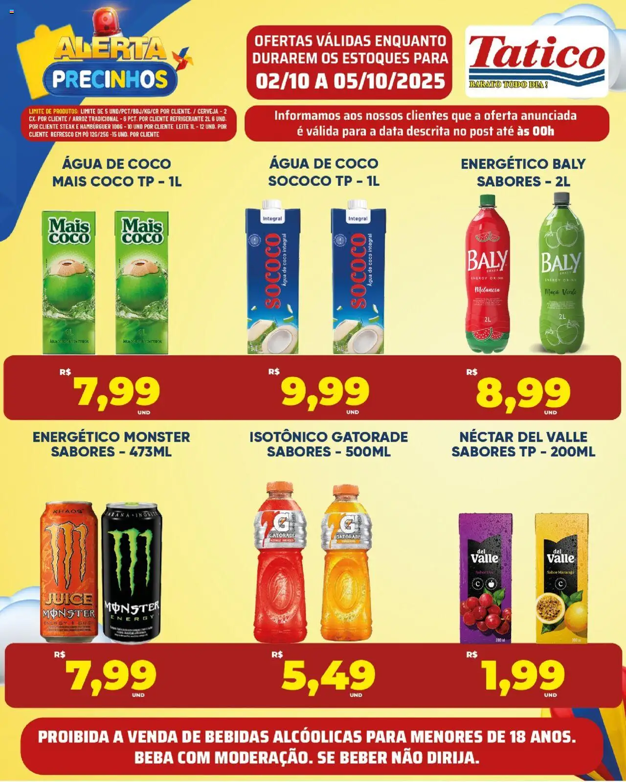 Tatico Folheto - válido de 02.10.2025 | Página: 1 | Produtos: Pó, Gatorade, Refrigerante, Isotônico