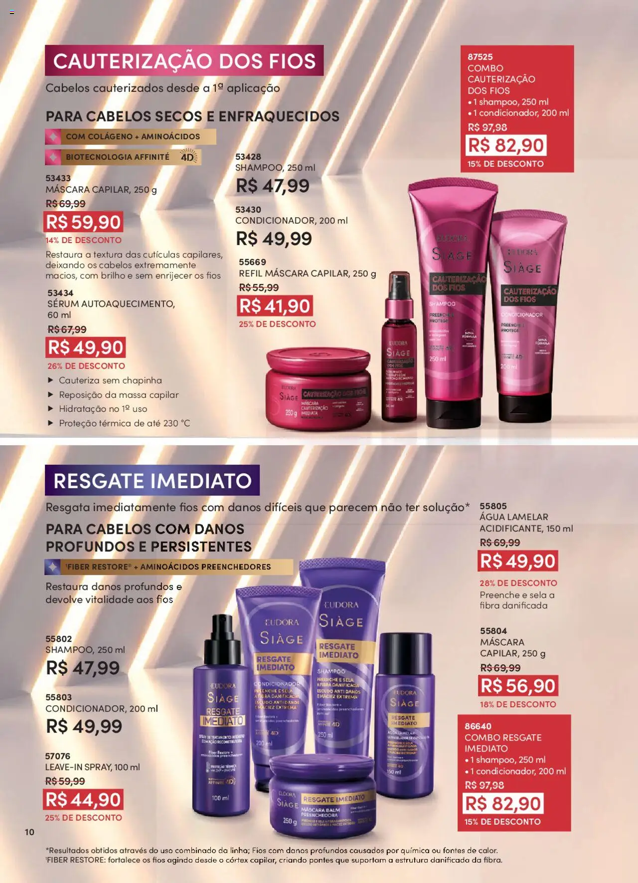 Eudora Folheto - válido de 07.10.2025 | Página: 10 | Produtos: Shampoo, Chapinha, Condicionador, Sérum