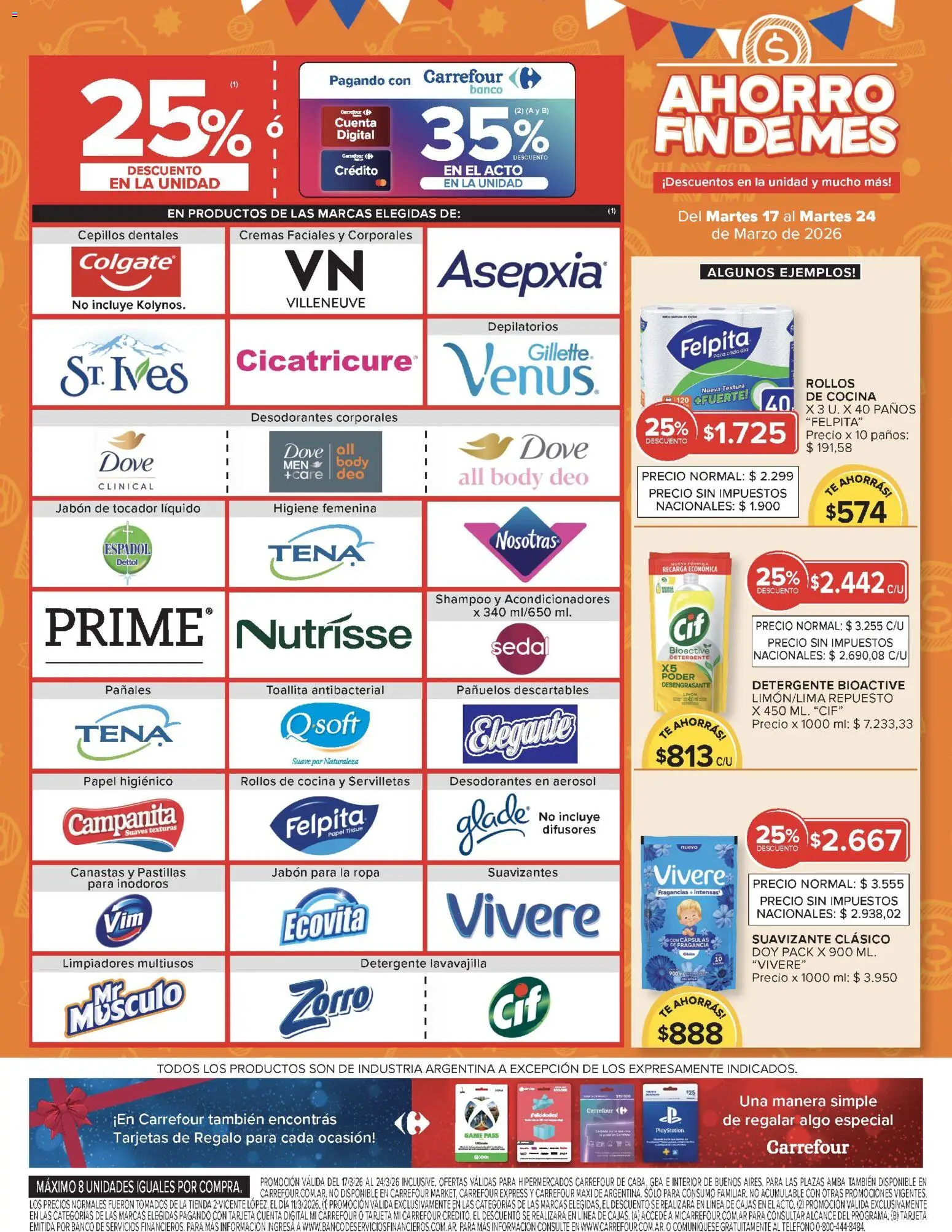Carrefour ofertas │ válido desde el 17.03.2026 | Página: 11 | Productos: Body, Banco, Fragancia, Pañales