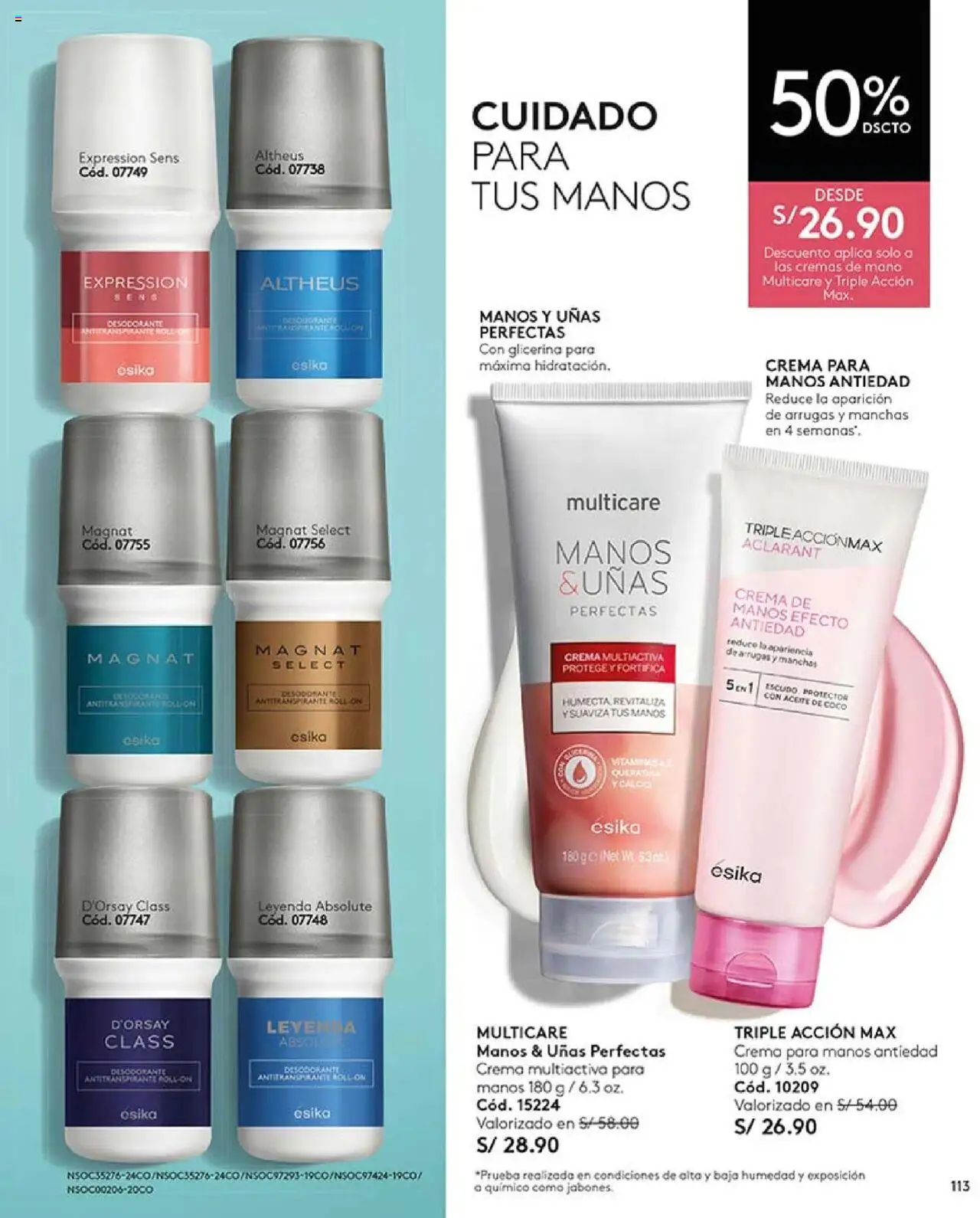 Catálogo Ésika válido desde 23.06.2025 | Página: 113 | Productos: Desodorante, Antitranspirante, Aceite, Crema