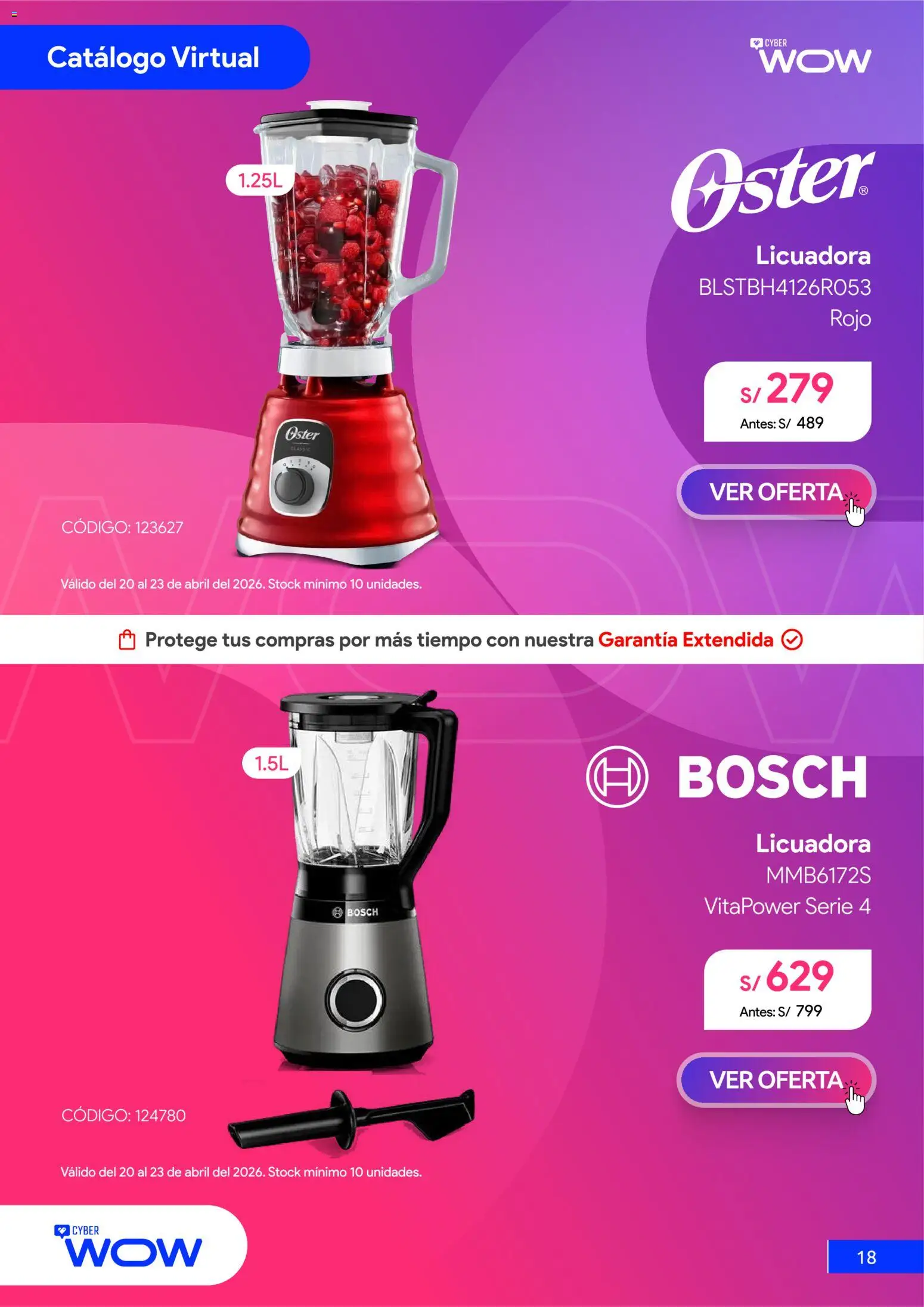 Catálogo Hiraoka válido desde 20.04.2026 | Página: 19 | Productos: Licuadora