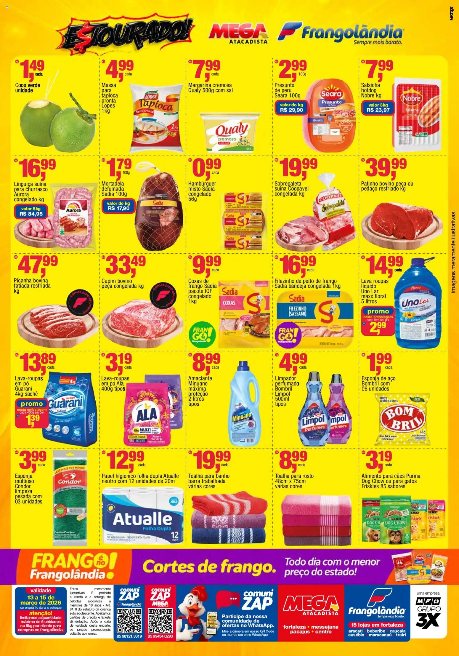 Frangolândia Folheto - válido de 13.03.2026 | Página: 2 | Produtos: Picanha, Presunto, Mortadela, Massa
