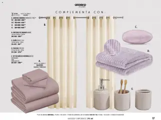 Vista previa de Andrea catálogo Home, nuevo folleto de la tienda, válido en México a partir del 25.01.2026 | Página: 17 | Productos: Juego, Funda, Cortinas, Baño