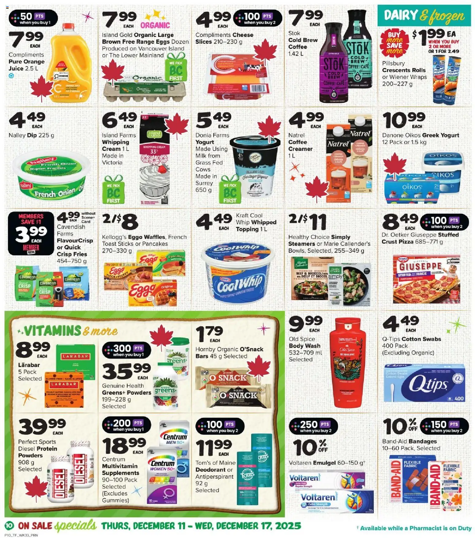 Thrifty Foods flyer valid from 11.12.2025 | Page: 11 | Products: Deodorant, Antiperspirant, Butter, Cheese