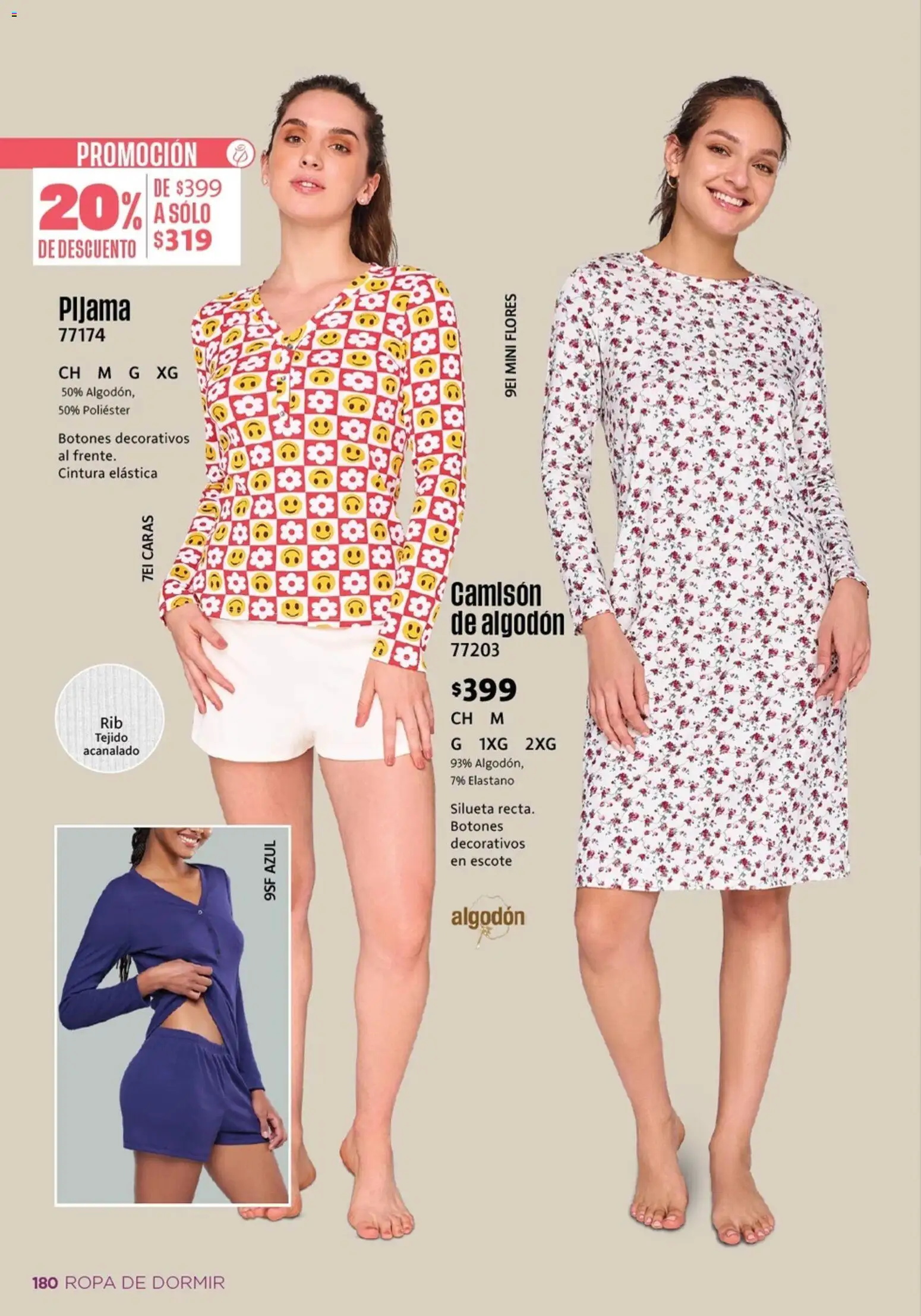 Nuevas ofertas de Ilusión válidas en toda la República Mexicana desde el 01.03.2026. ¡Encuentra las mejores ofertas en Ilusión catálogo Primavera! | Página: 182 | Productos: Pijama, Algodón, Ropa, Camisón