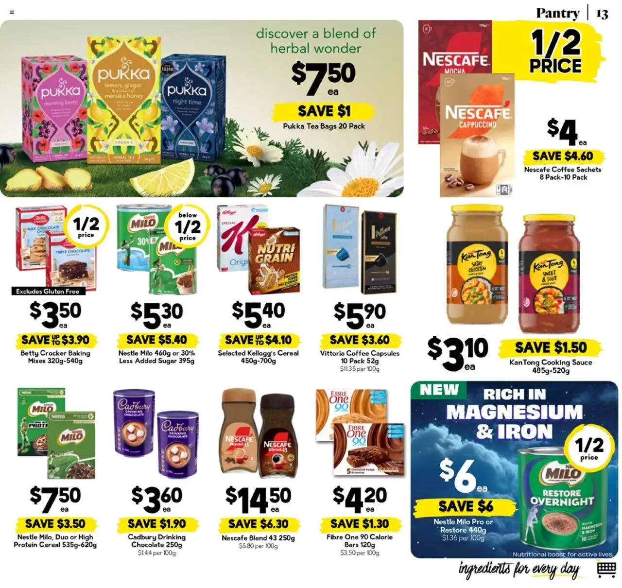 Drakes catalogue - valid from 02.07.2025 | Page: 13 | Products: Milk, Ginger, Tea, Nescafe