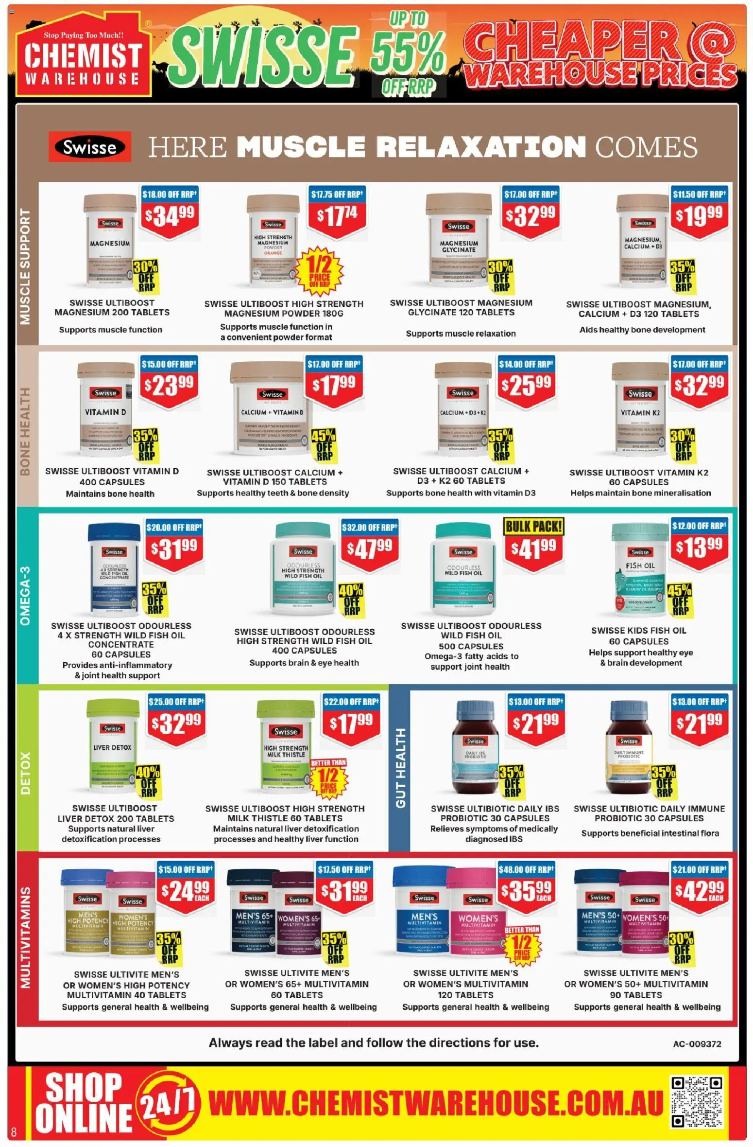 Chemist Warehouse catalogue - valid from 01.12.2025 | Page: 8 | Products: Milk, Fish, Fish oil, Multivitamin